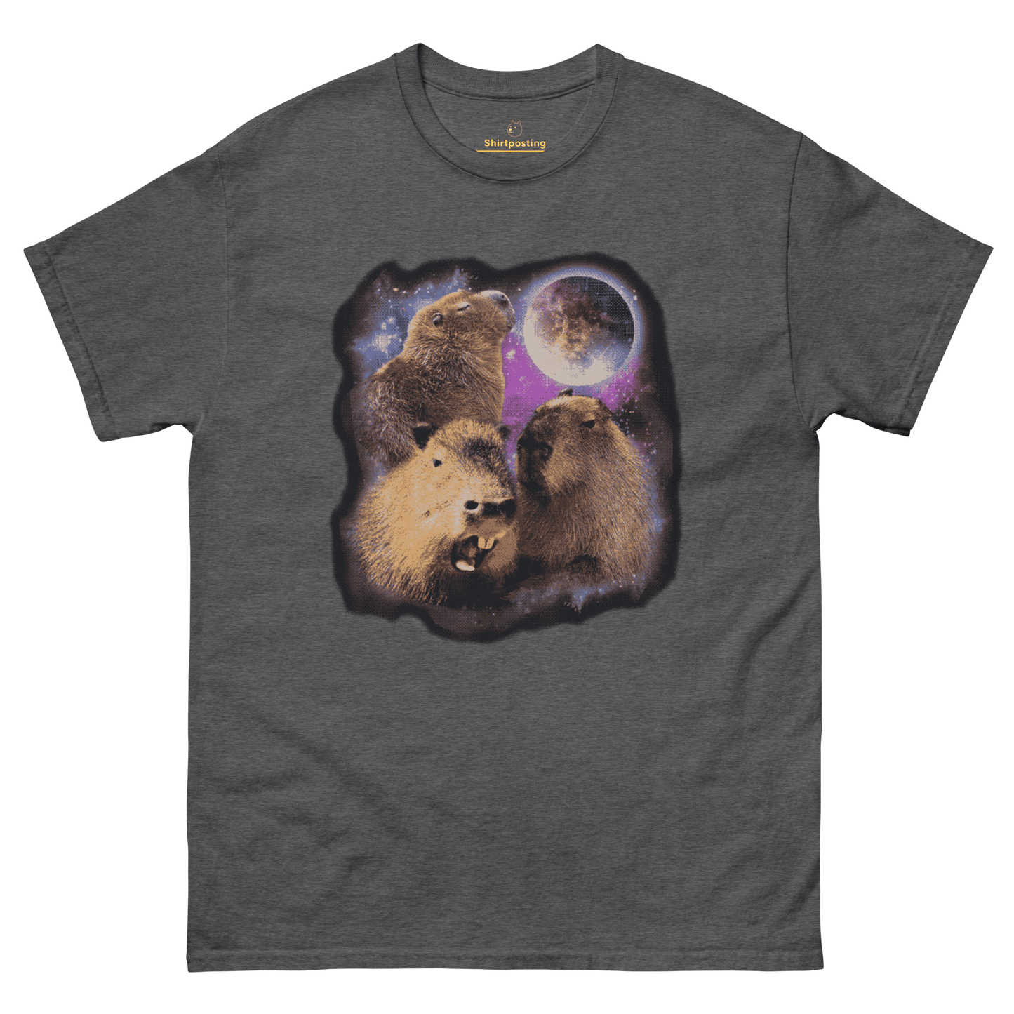 Capybara Classic T-Shirt Meme - Dark Heather | Shirtposting