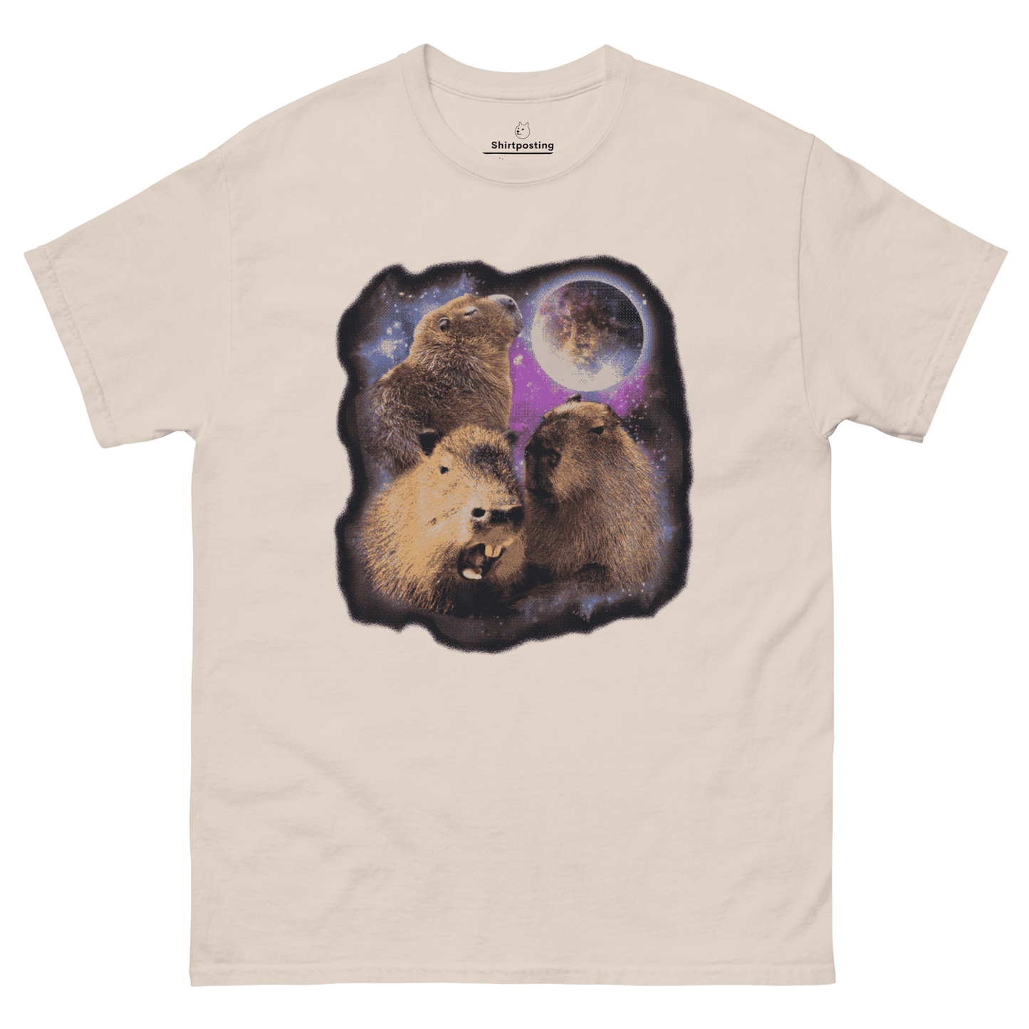 Capybara Classic T-Shirt Meme - Natural | Shirtposting