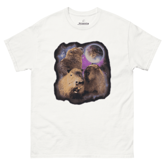 Capybara Classic T-Shirt Meme - White | Shirtposting