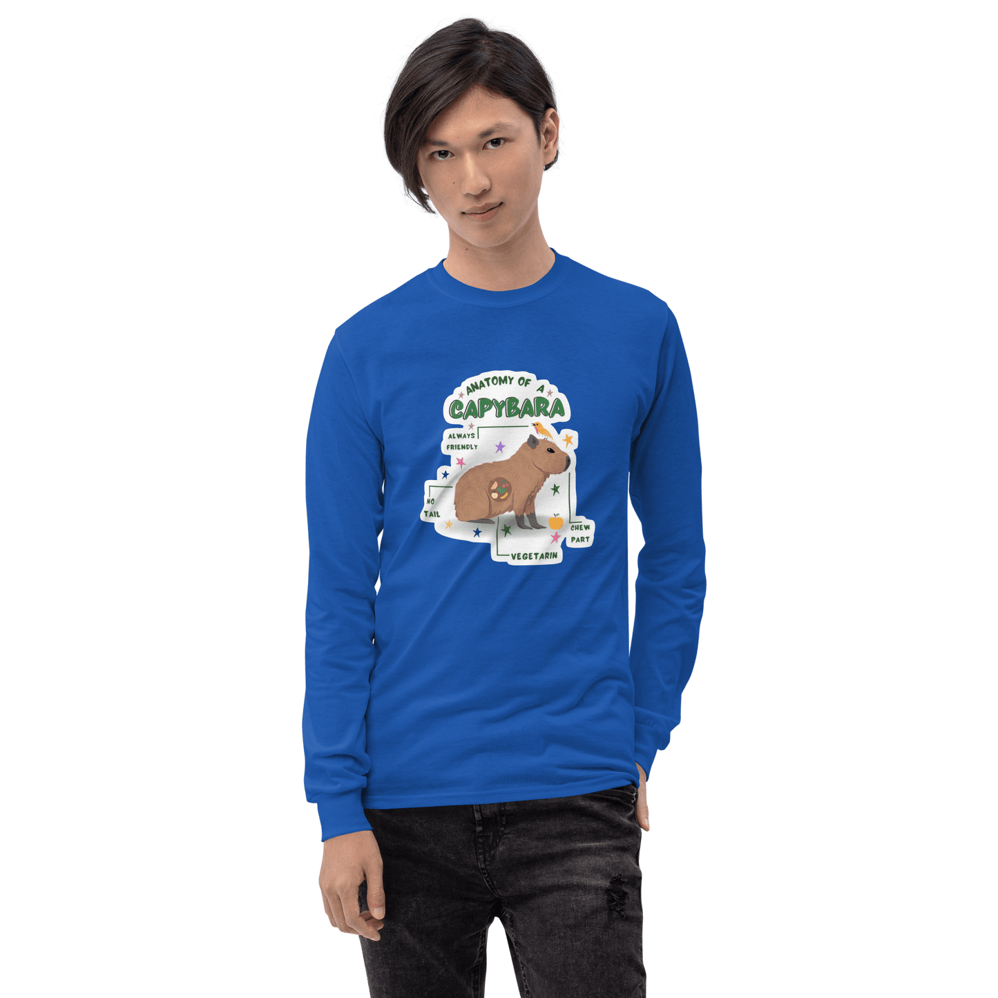 Capybara Long Sleeve T-Shirt Meme - Sport Grey | Shirtposting