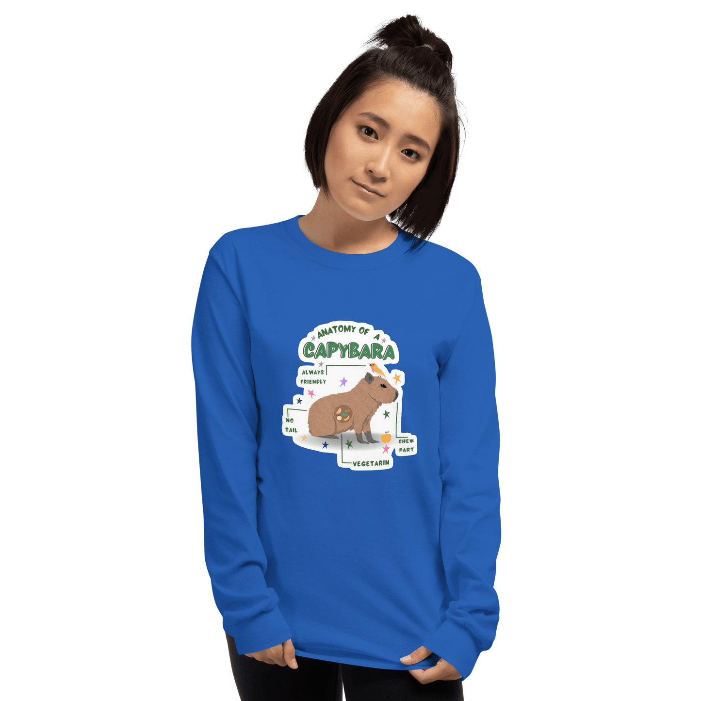 Capybara Long Sleeve T-Shirt Meme - Sport Grey | Shirtposting