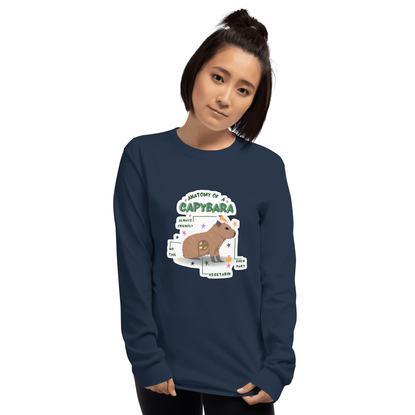 Capybara Long Sleeve T-Shirt Meme - Sport Grey | Shirtposting