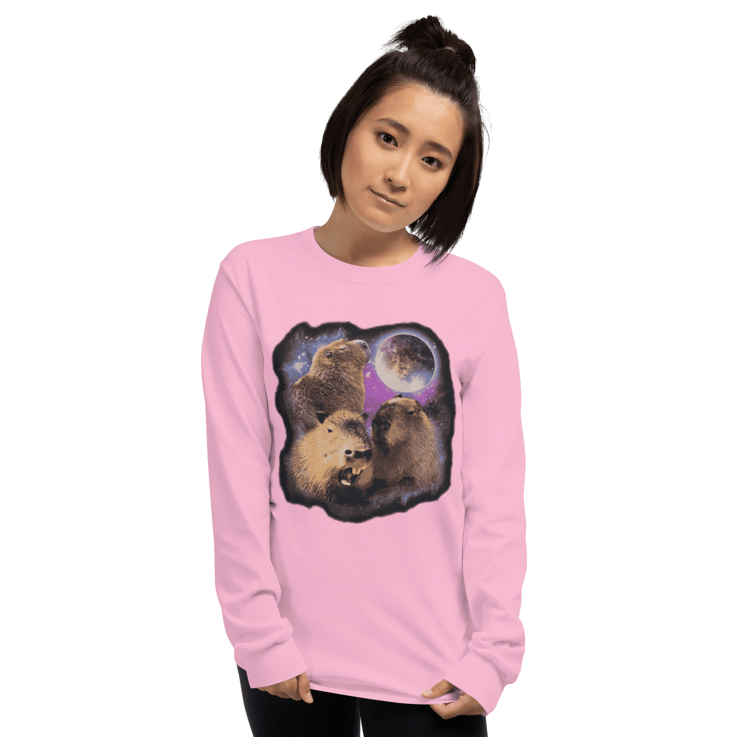 Capybara Long Sleeve T-Shirt Meme - Sport Grey | Shirtposting