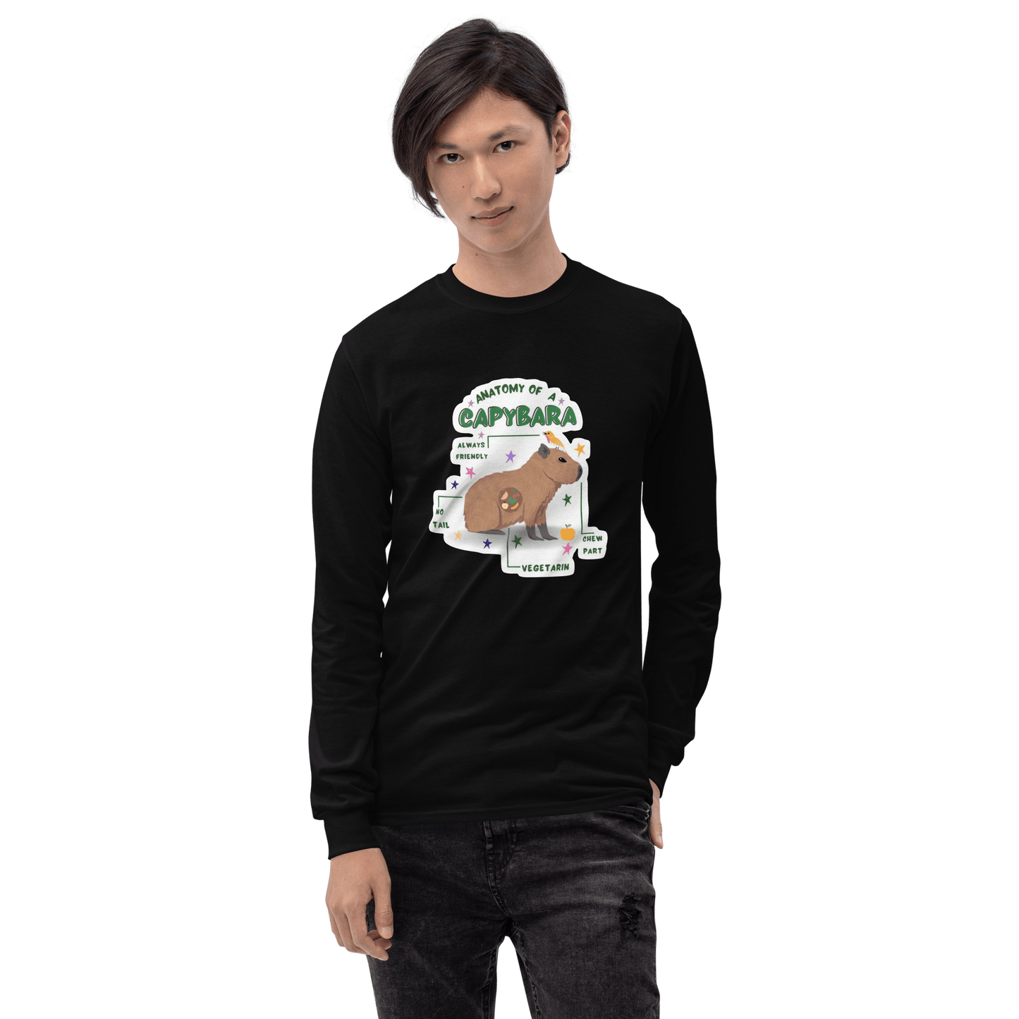 Capybara Long Sleeve T-Shirt Meme - Sport Grey | Shirtposting