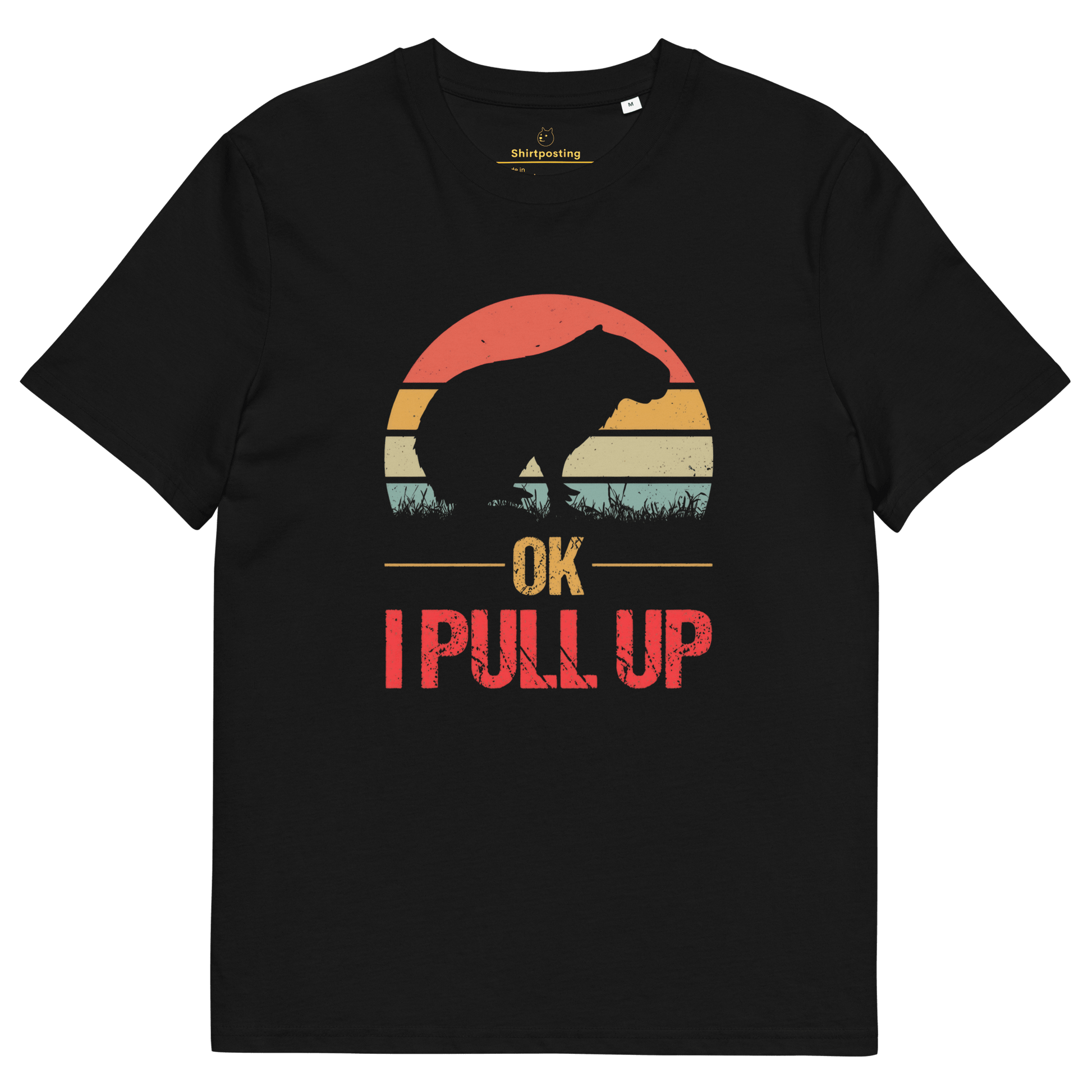 Capybara Premium Organic T-Shirt Meme - Black | Shirtposting