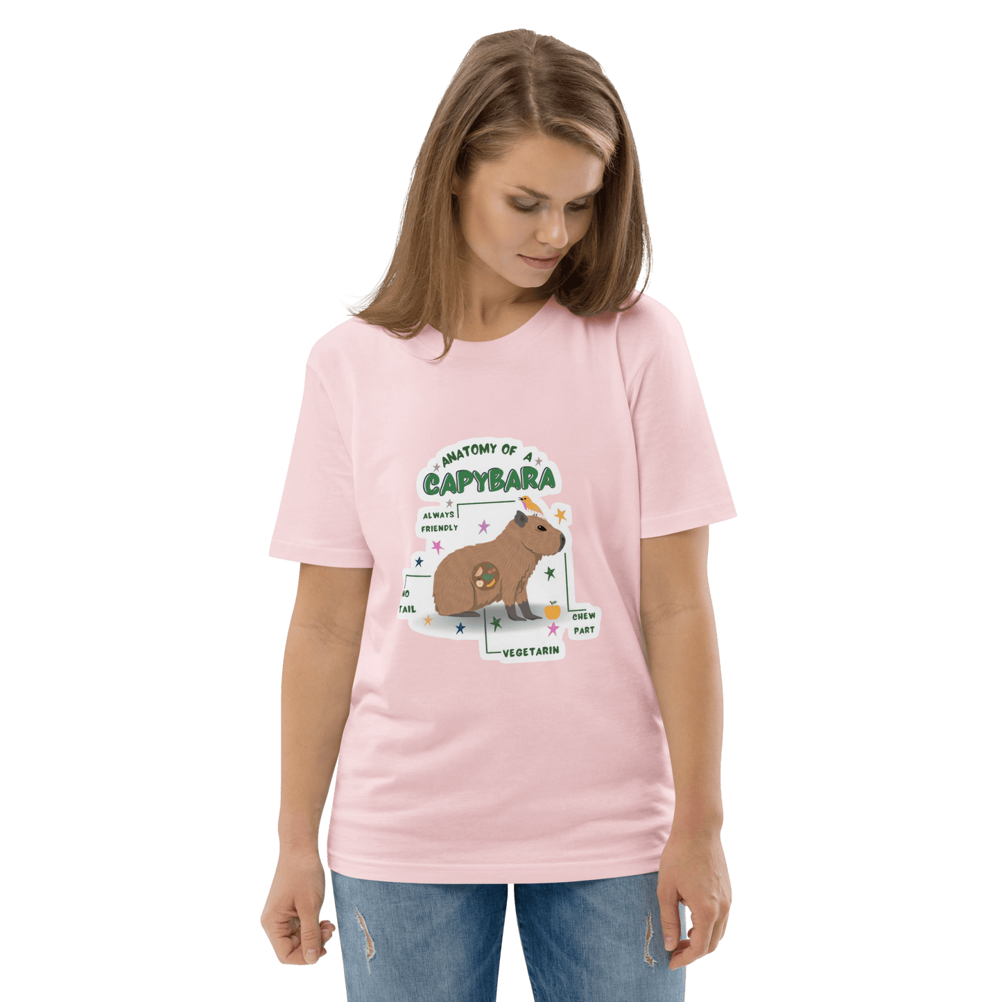 Capybara Premium Organic T-Shirt Meme - Cotton Pink | Shirtposting