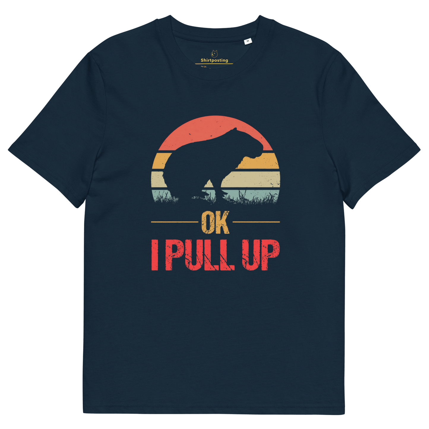 Capybara Premium Organic T-Shirt Meme - French Navy | Shirtposting