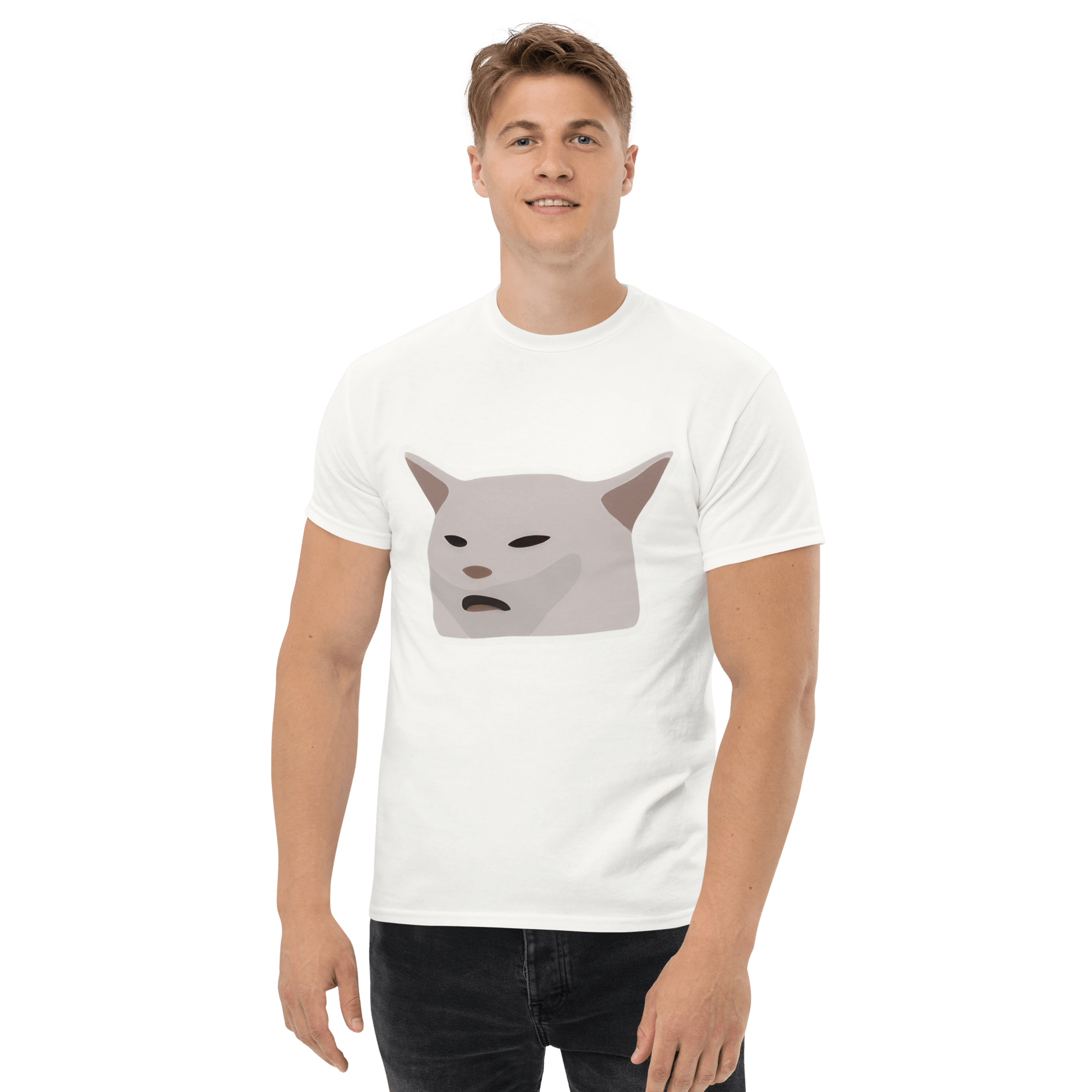 Cat Classic T-Shirt Meme - Ash | Shirtposting