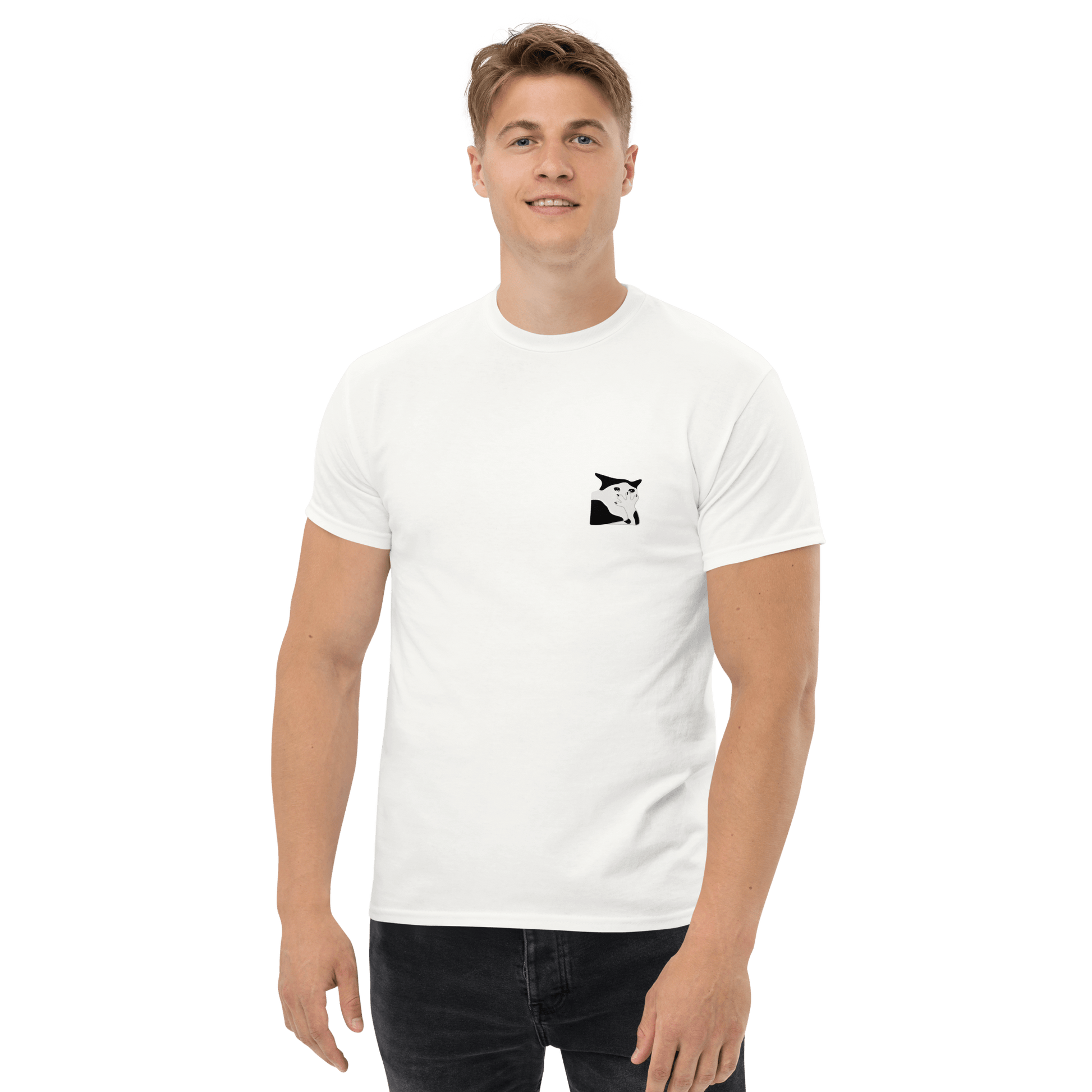 Cat Classic T-Shirt Meme - Ash | Shirtposting