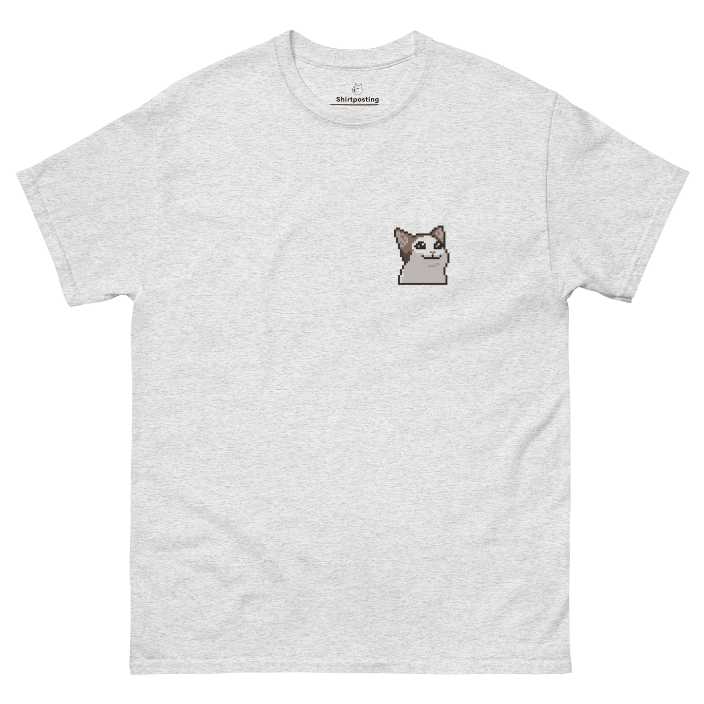 Cat Classic T-Shirt Meme - Ash | Shirtposting