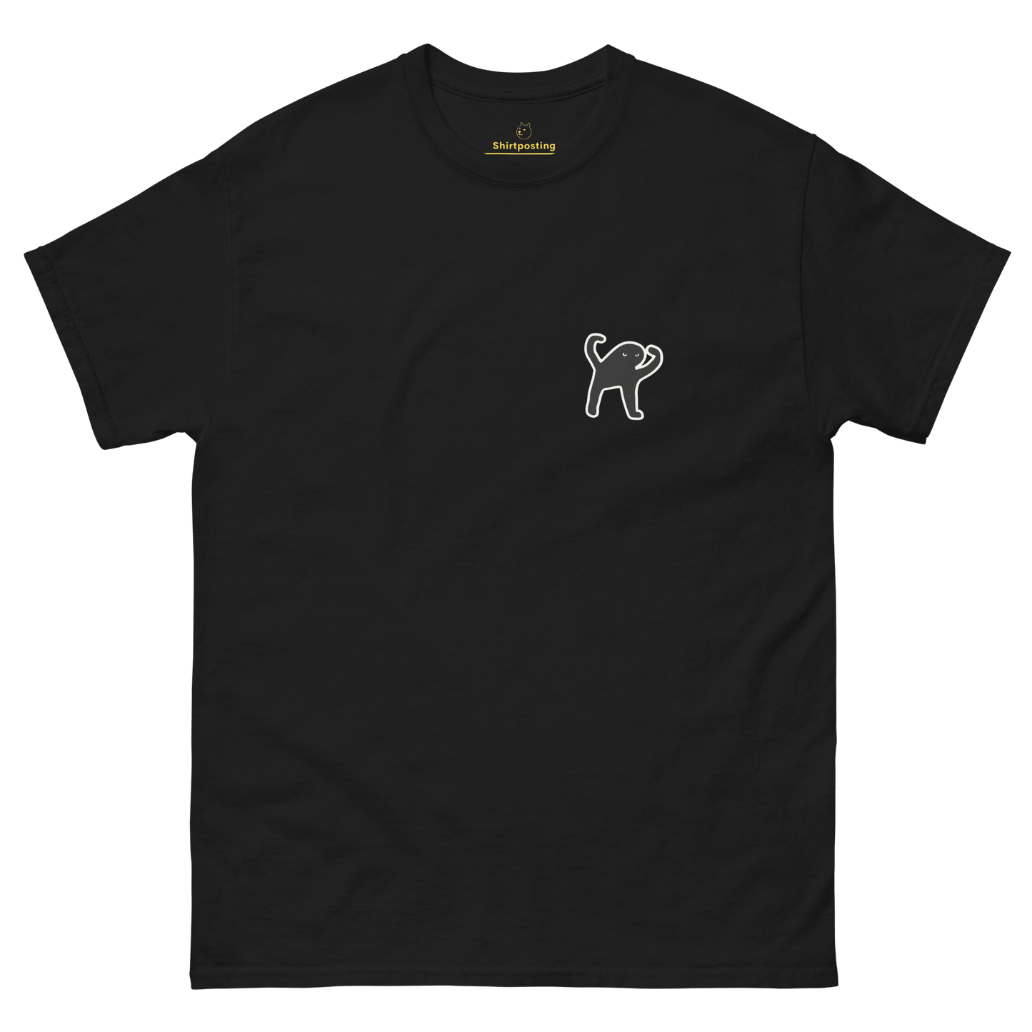Cat Classic T-Shirt Meme - Black | Shirtposting