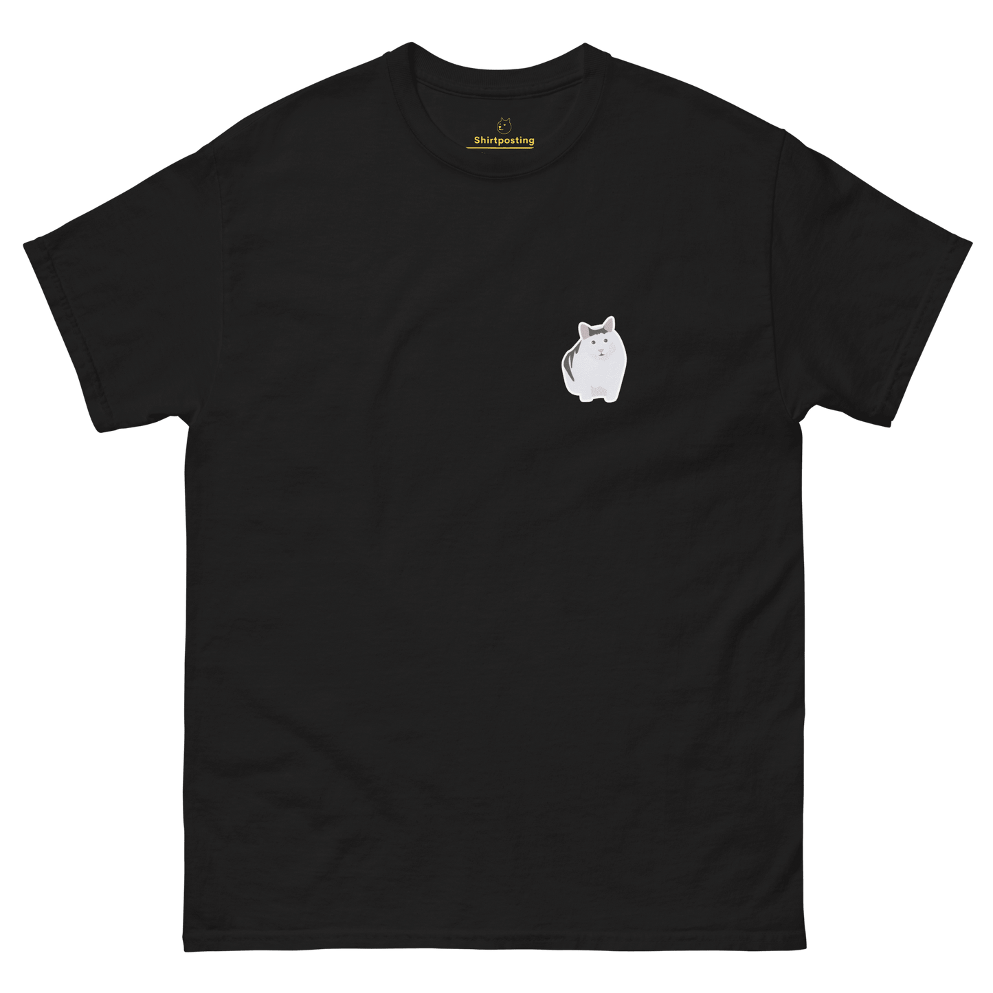 Cat Classic T-Shirt Meme - Black | Shirtposting