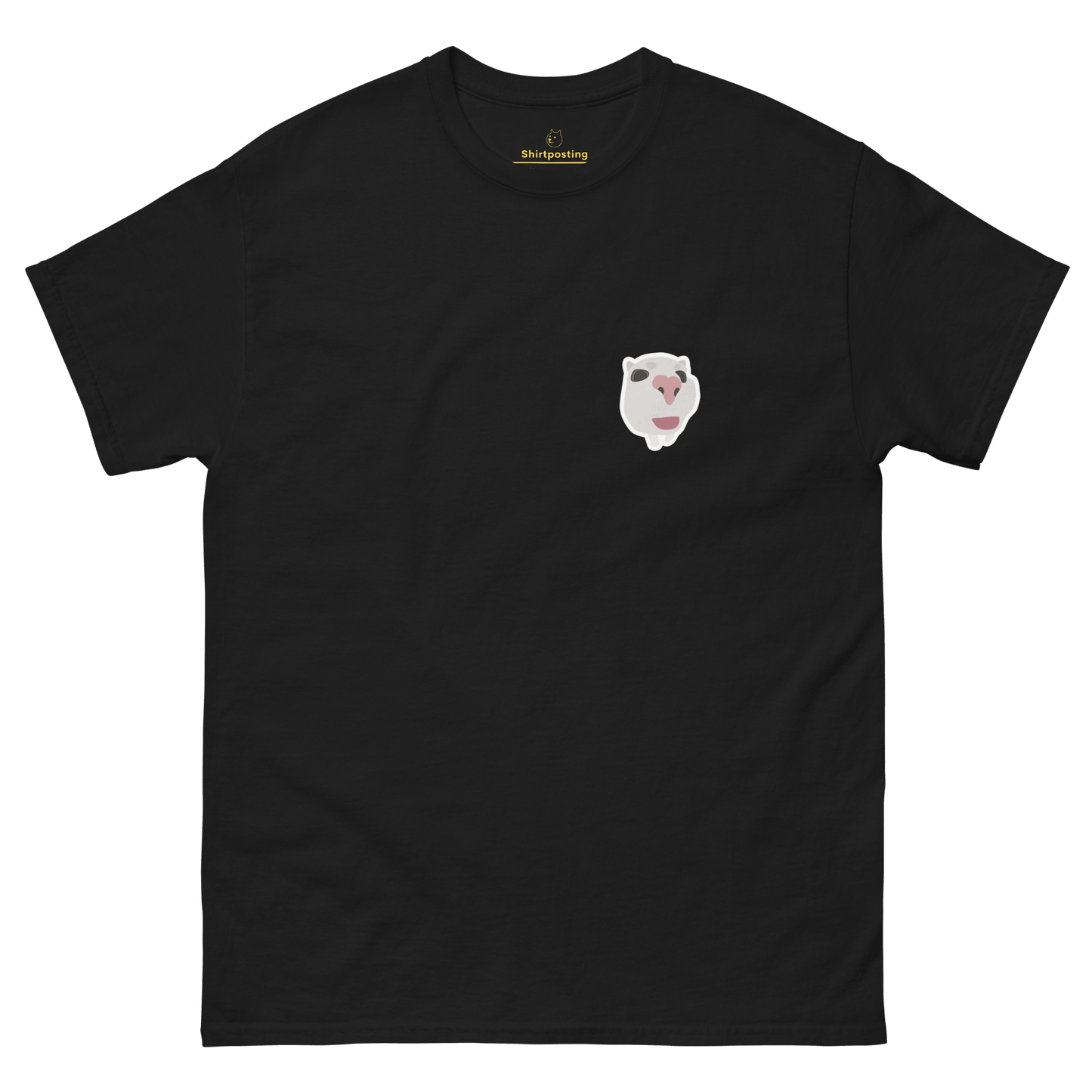 Cat Classic T-Shirt Meme - Black | Shirtposting