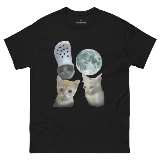 Cat Classic T-Shirt Meme - Black | Shirtposting