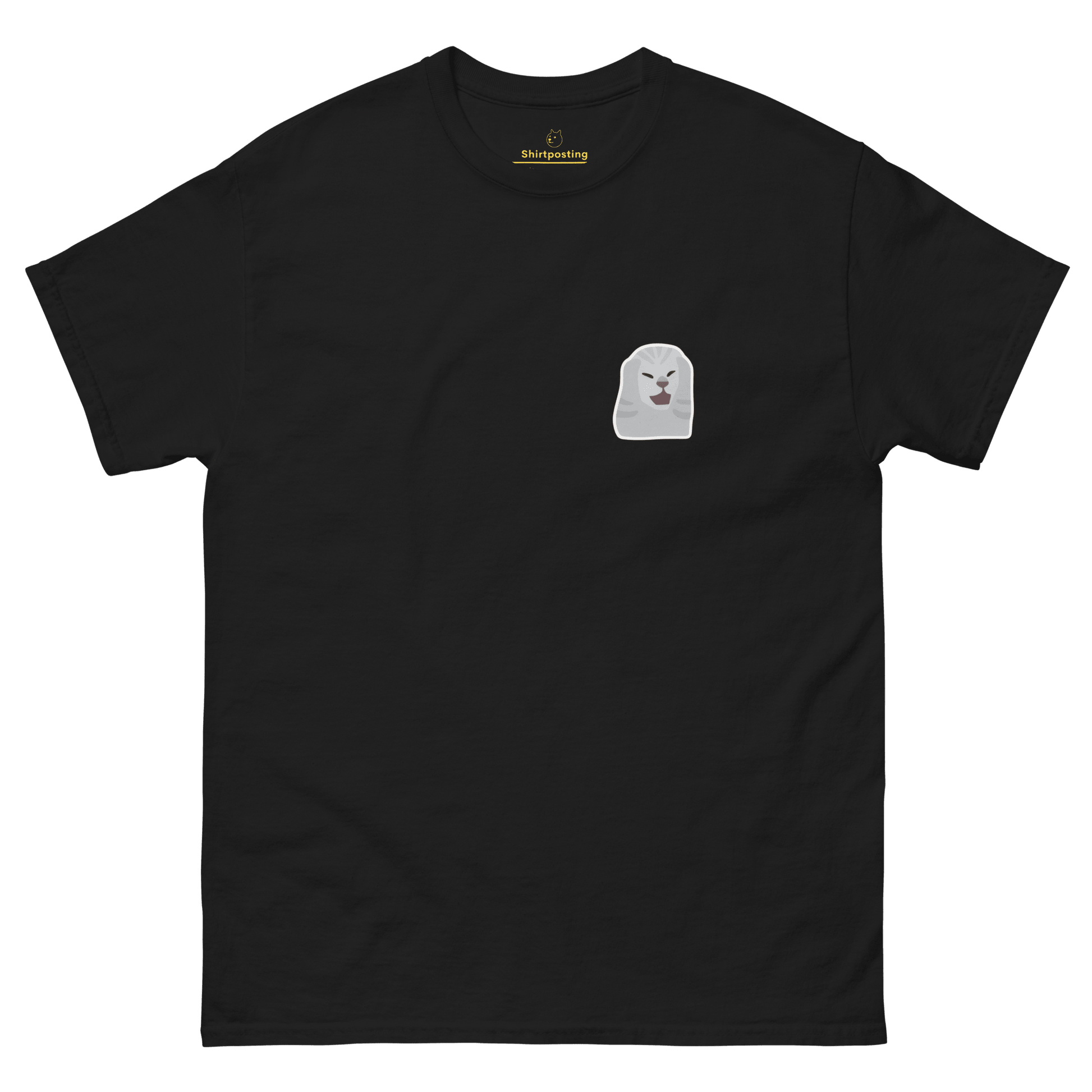 Cat Classic T-Shirt Meme - Black | Shirtposting