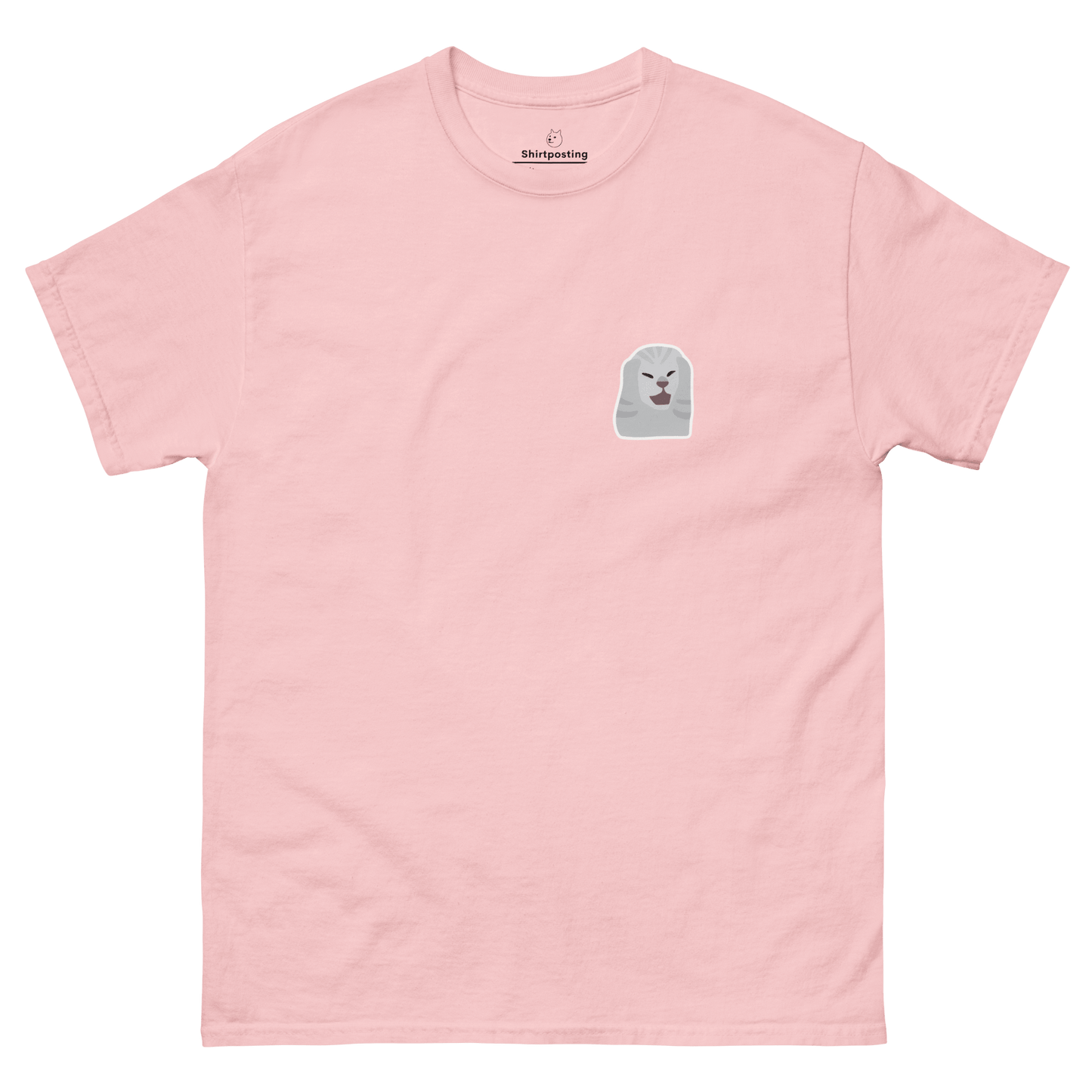 Cat Classic T-Shirt Meme - Light Pink | Shirtposting
