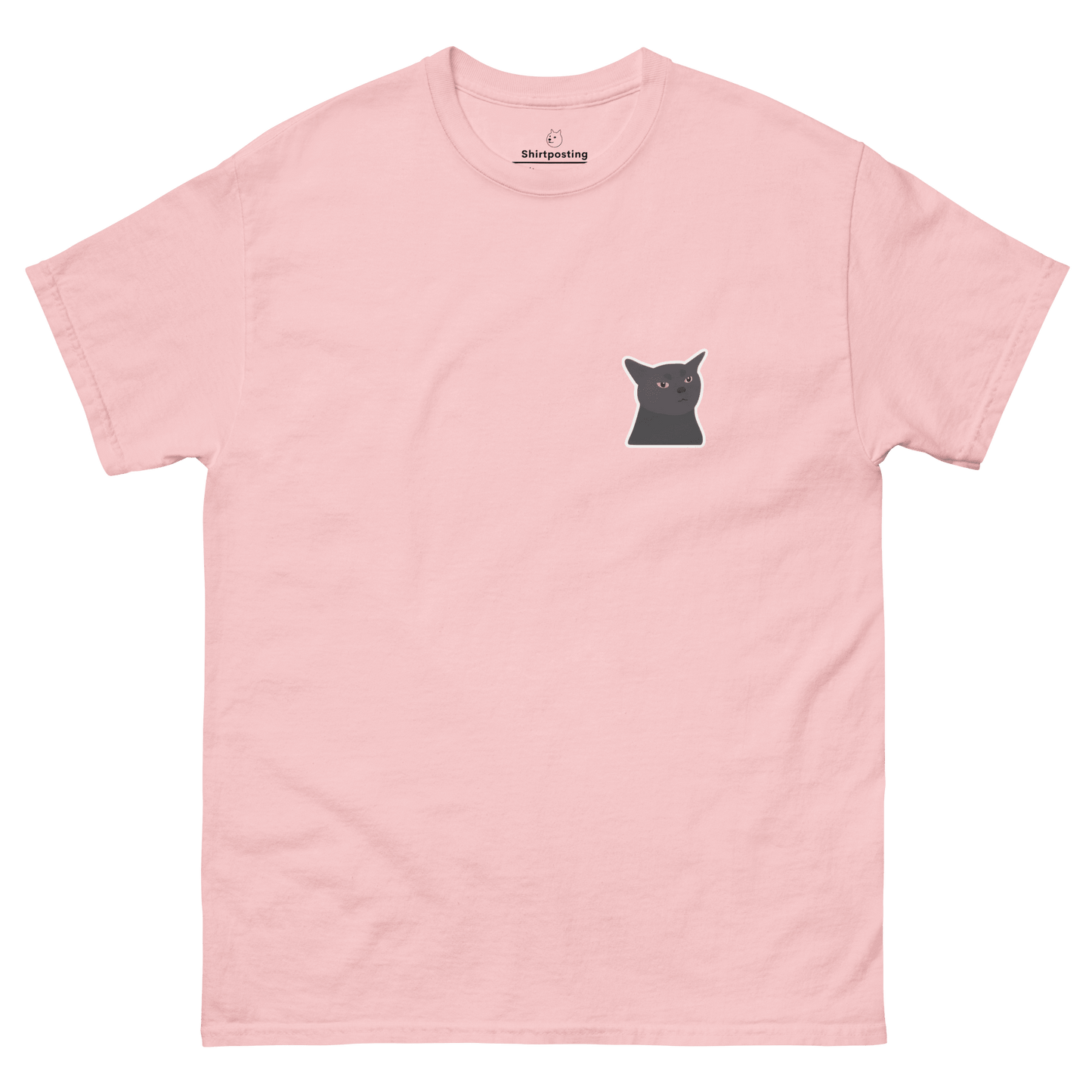 Cat Classic T-Shirt Meme - Light Pink | Shirtposting