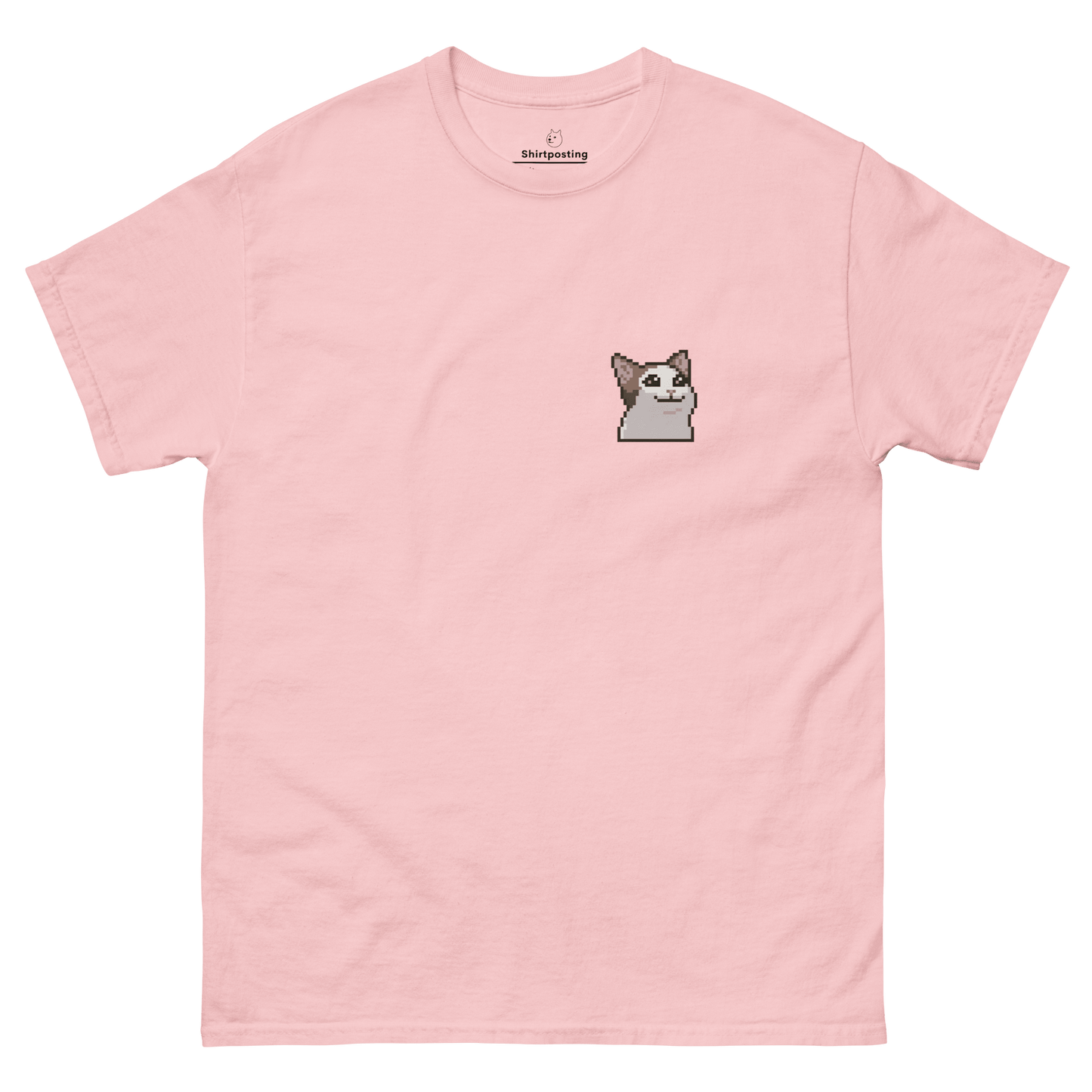 Cat Classic T-Shirt Meme - Light Pink | Shirtposting
