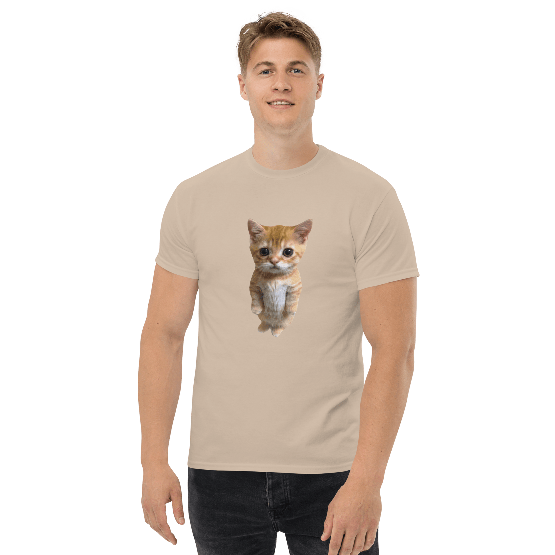 Cat Classic T-Shirt Meme - Military Green | Shirtposting