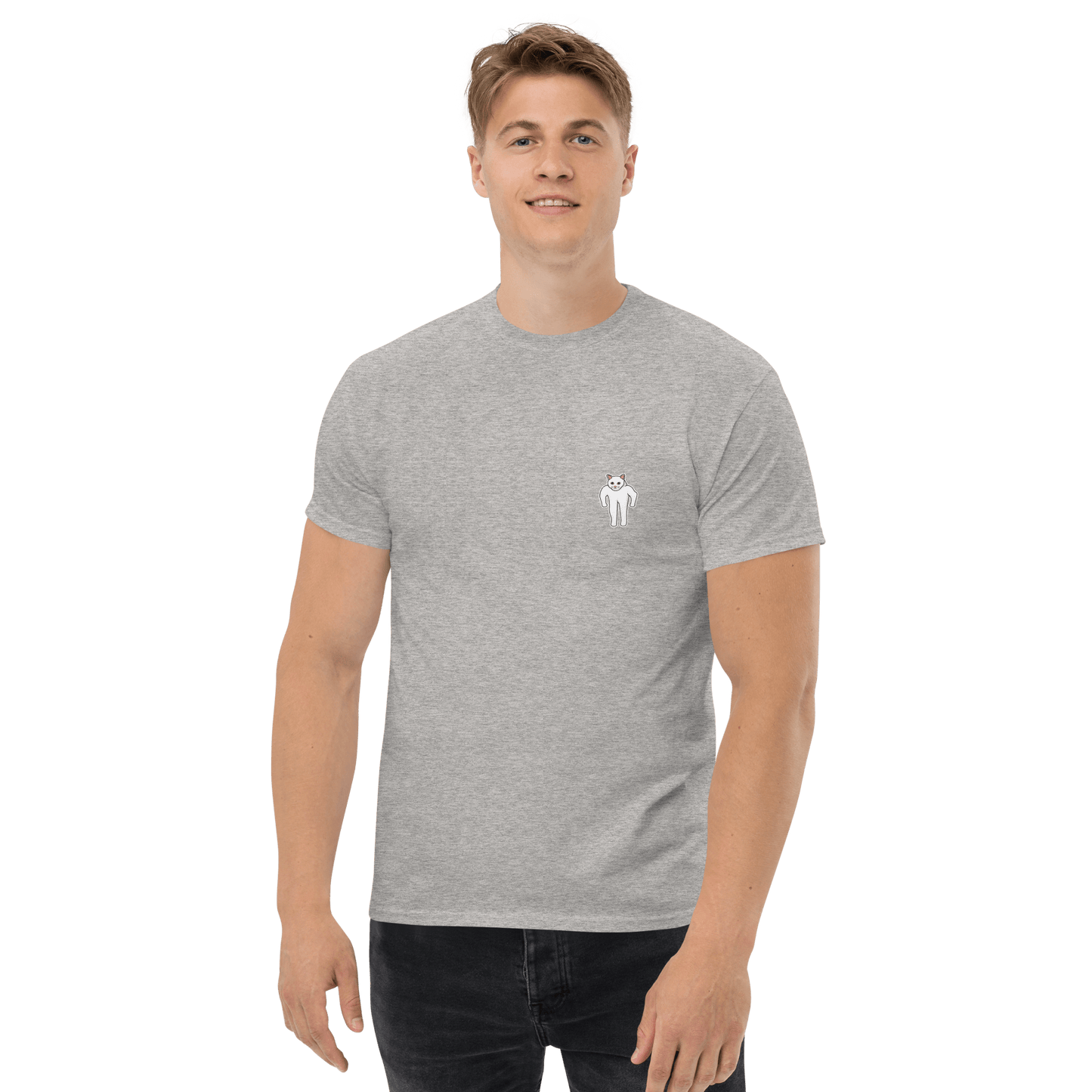 Cat Classic T-Shirt Meme - Military Green | Shirtposting