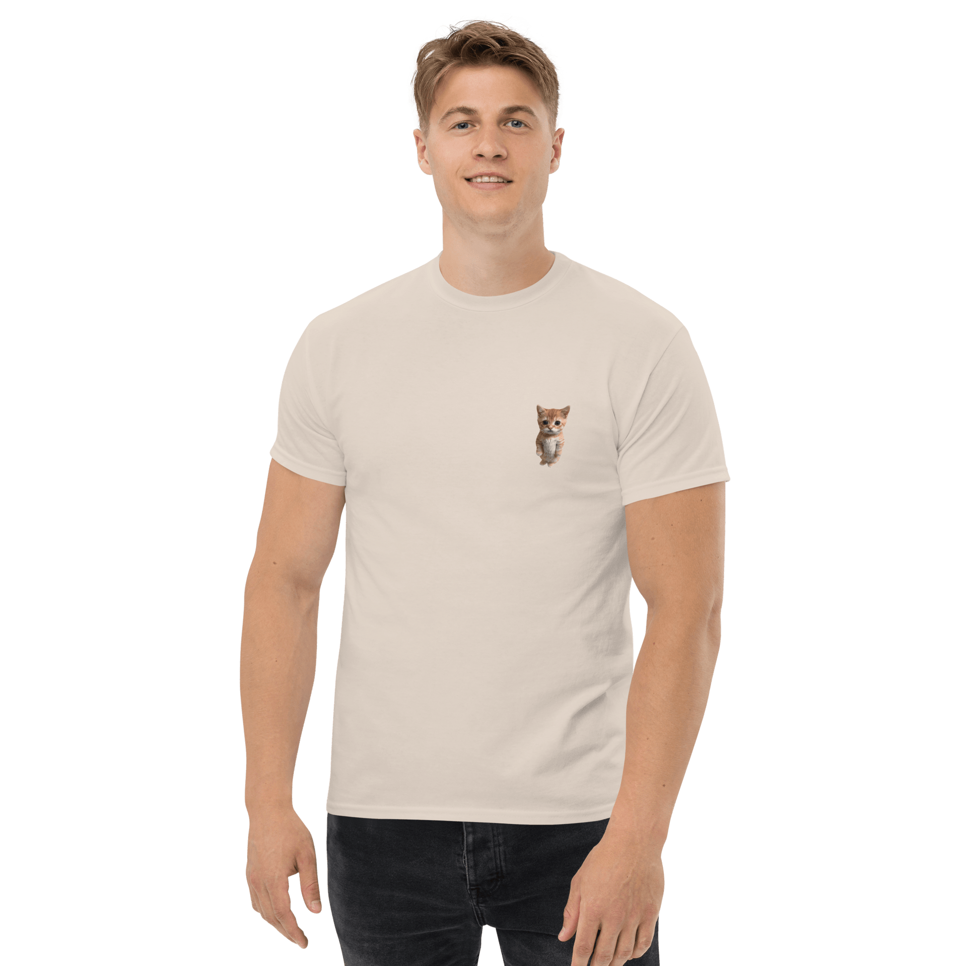 Cat Classic T-Shirt Meme - Military Green | Shirtposting