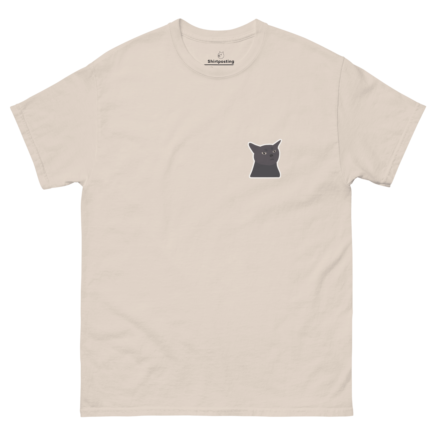 Cat Classic T-Shirt Meme - Natural | Shirtposting
