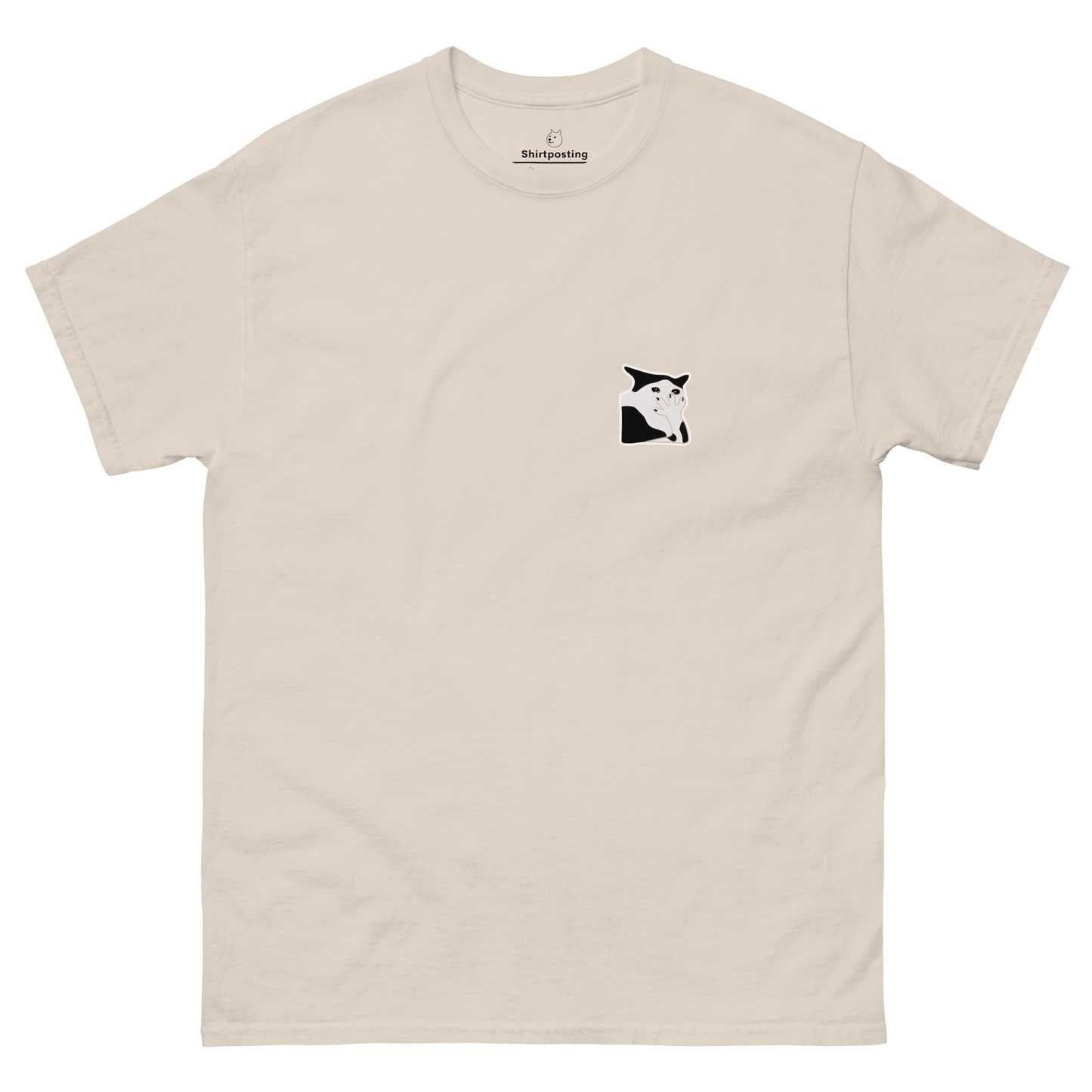Cat Classic T-Shirt Meme - Natural | Shirtposting