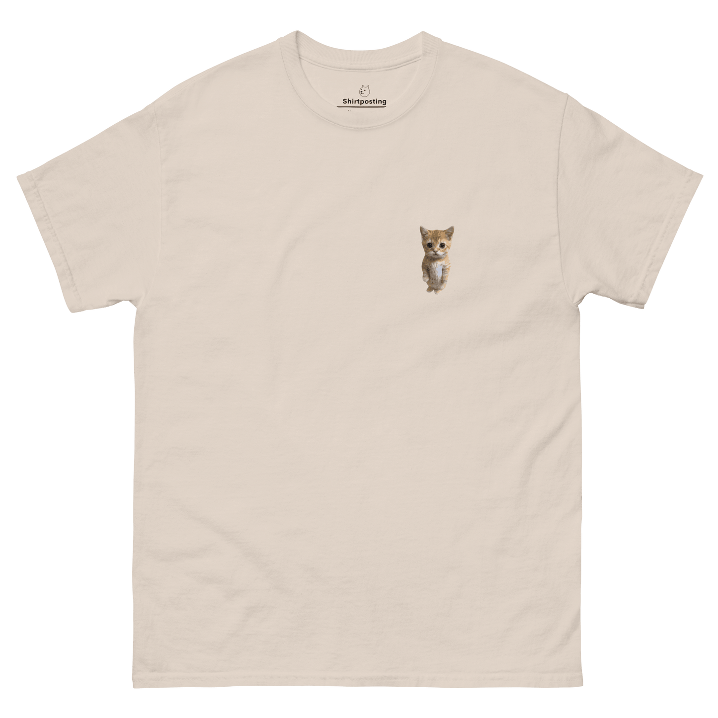 Cat Classic T-Shirt Meme - Natural | Shirtposting