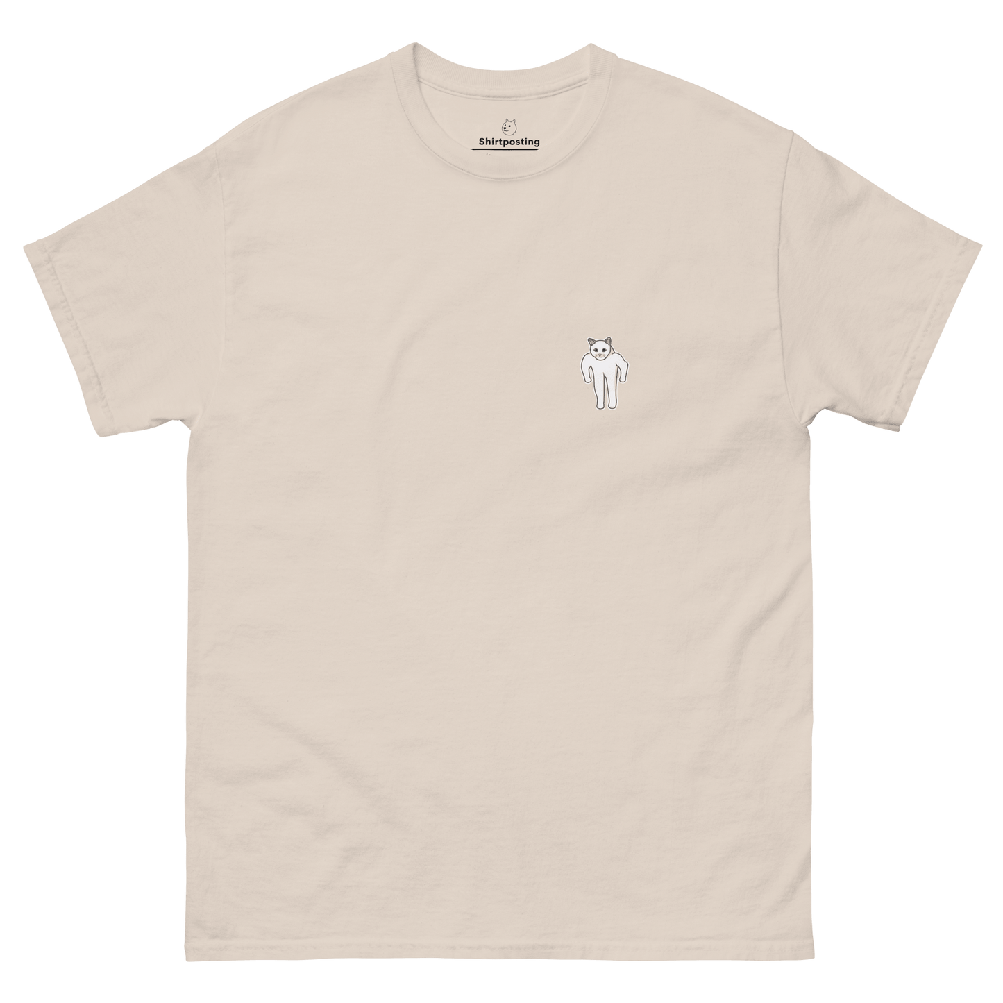 Cat Classic T-Shirt Meme - Natural | Shirtposting