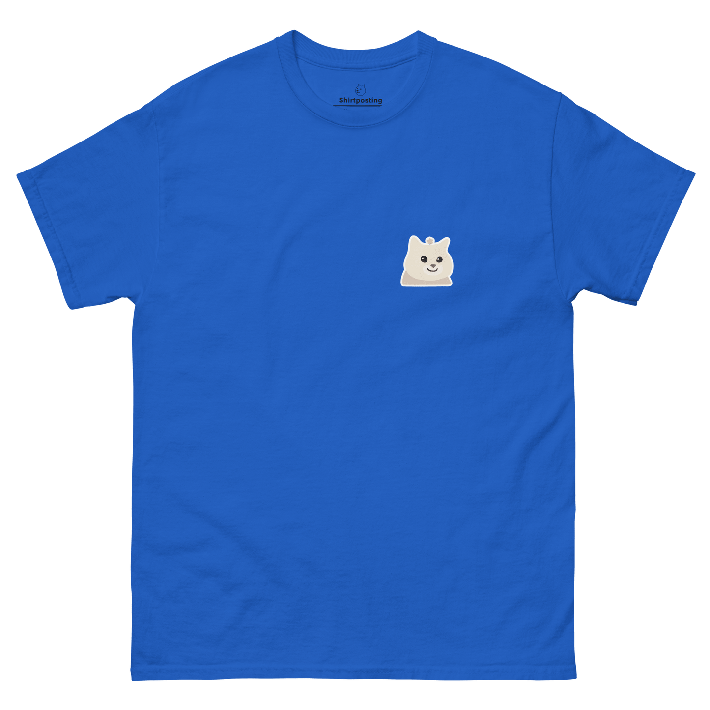 Cat Classic T-Shirt Meme - Royal | Shirtposting
