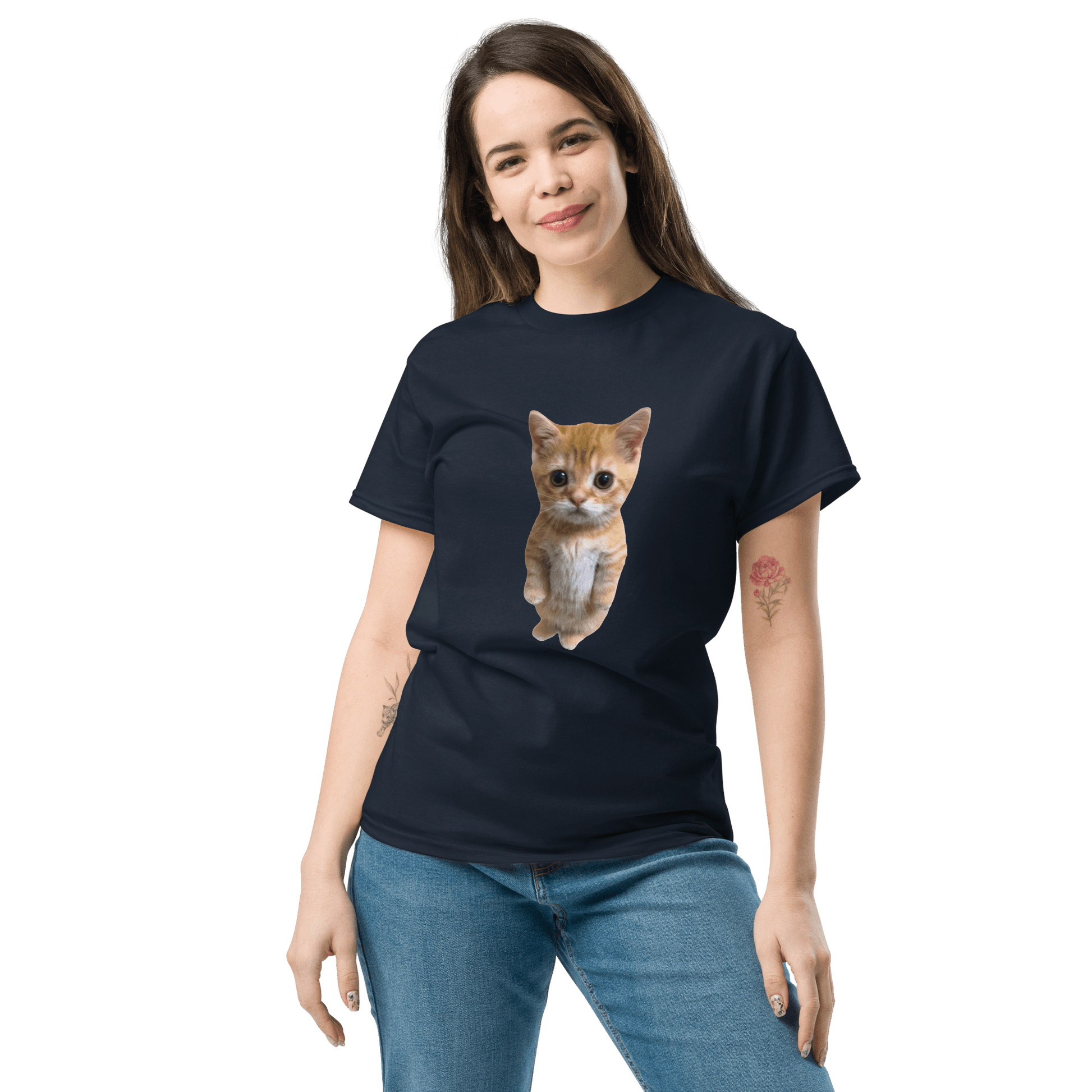Cat Classic T-Shirt Meme - Royal | Shirtposting