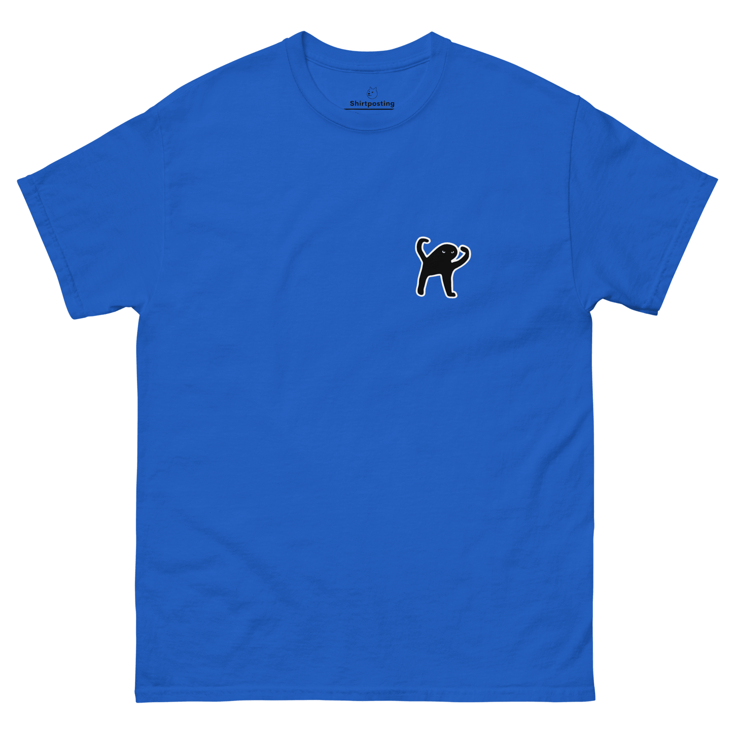 Cat Classic T-Shirt Meme - Royal | Shirtposting