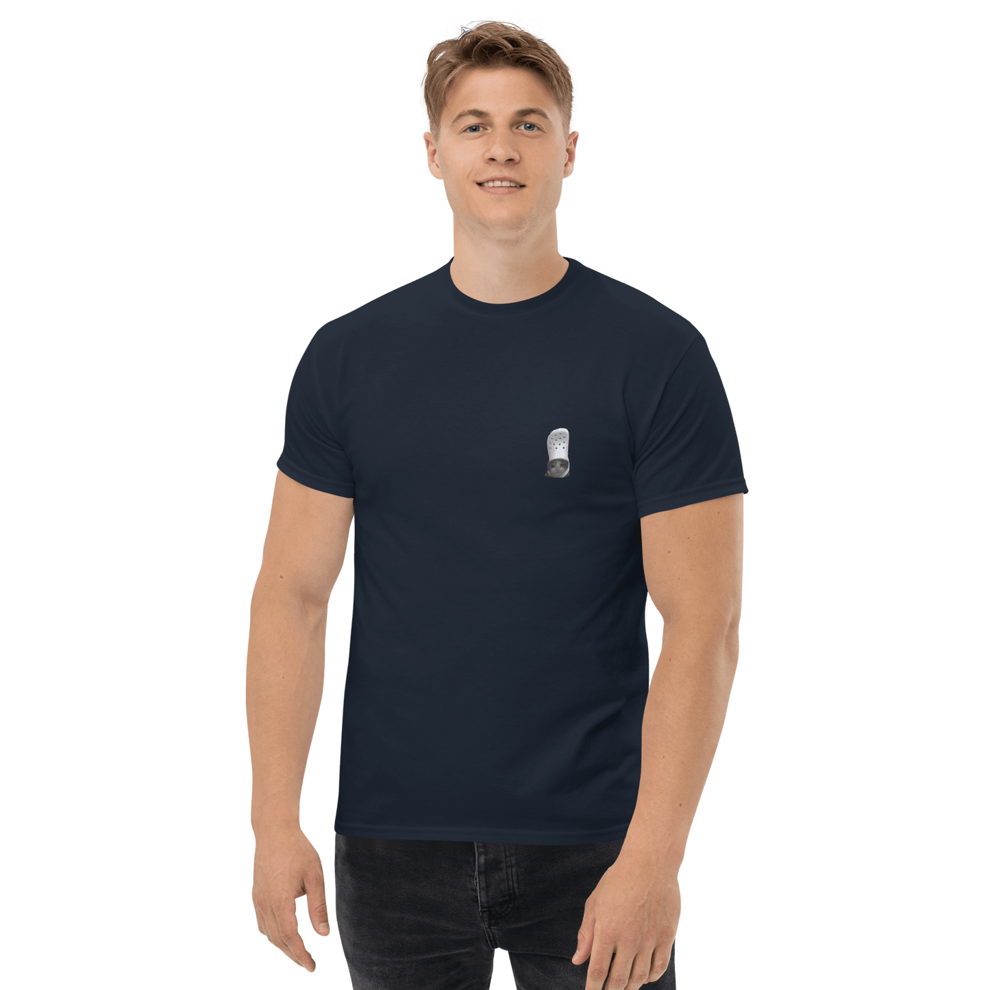 Cat Classic T-Shirt Meme - Royal | Shirtposting