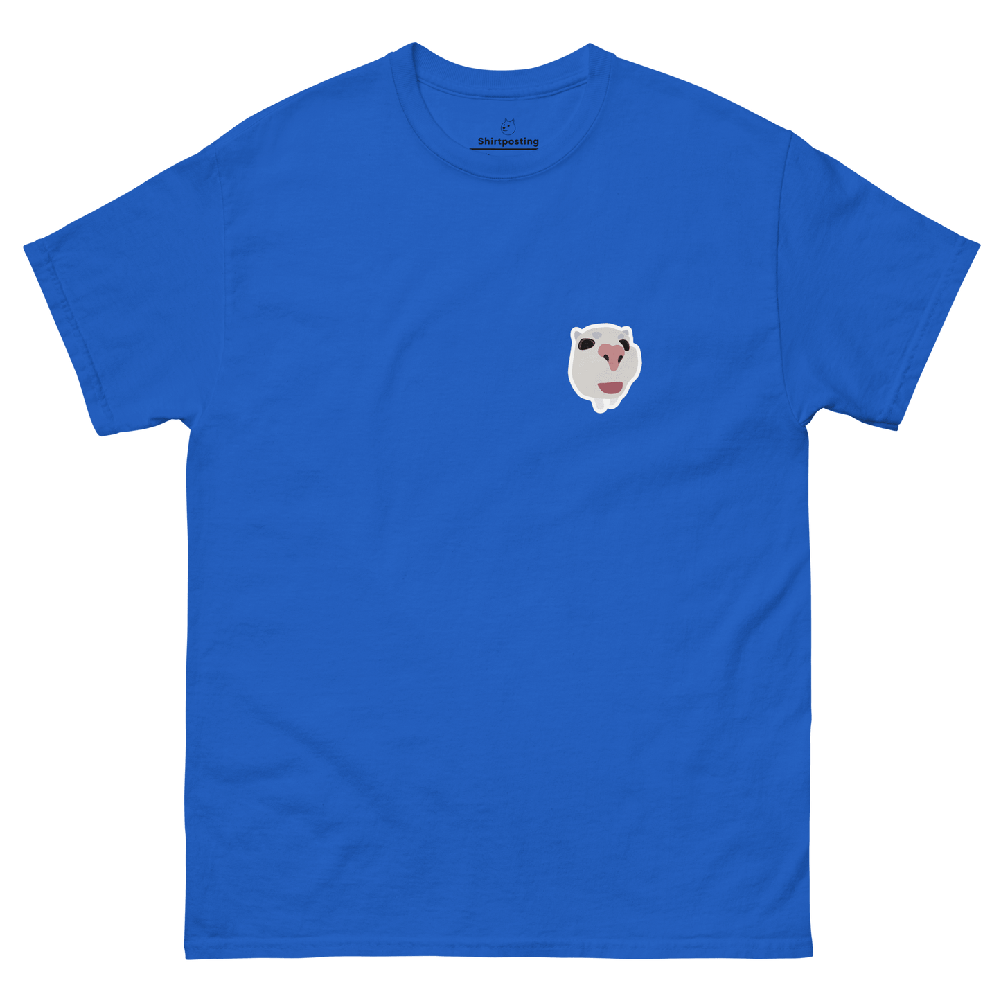 Cat Classic T-Shirt Meme - Royal | Shirtposting