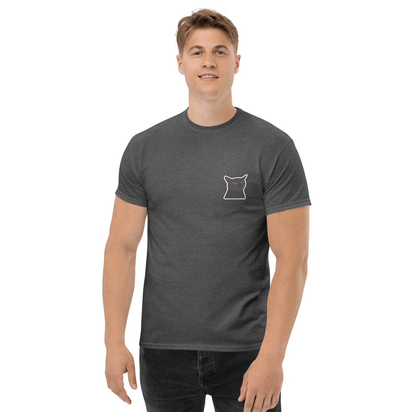 Cat Classic T-Shirt Meme - Royal | Shirtposting