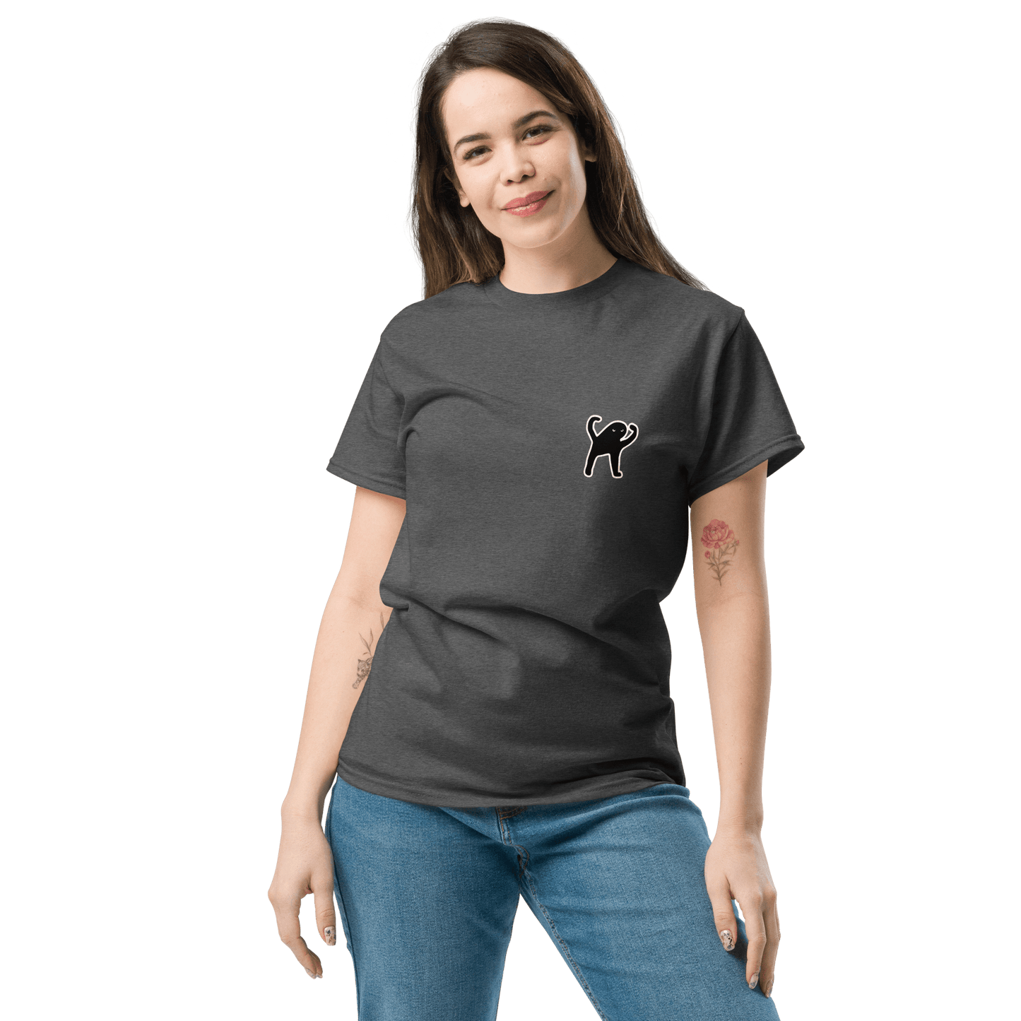 Cat Classic T-Shirt Meme - Royal | Shirtposting