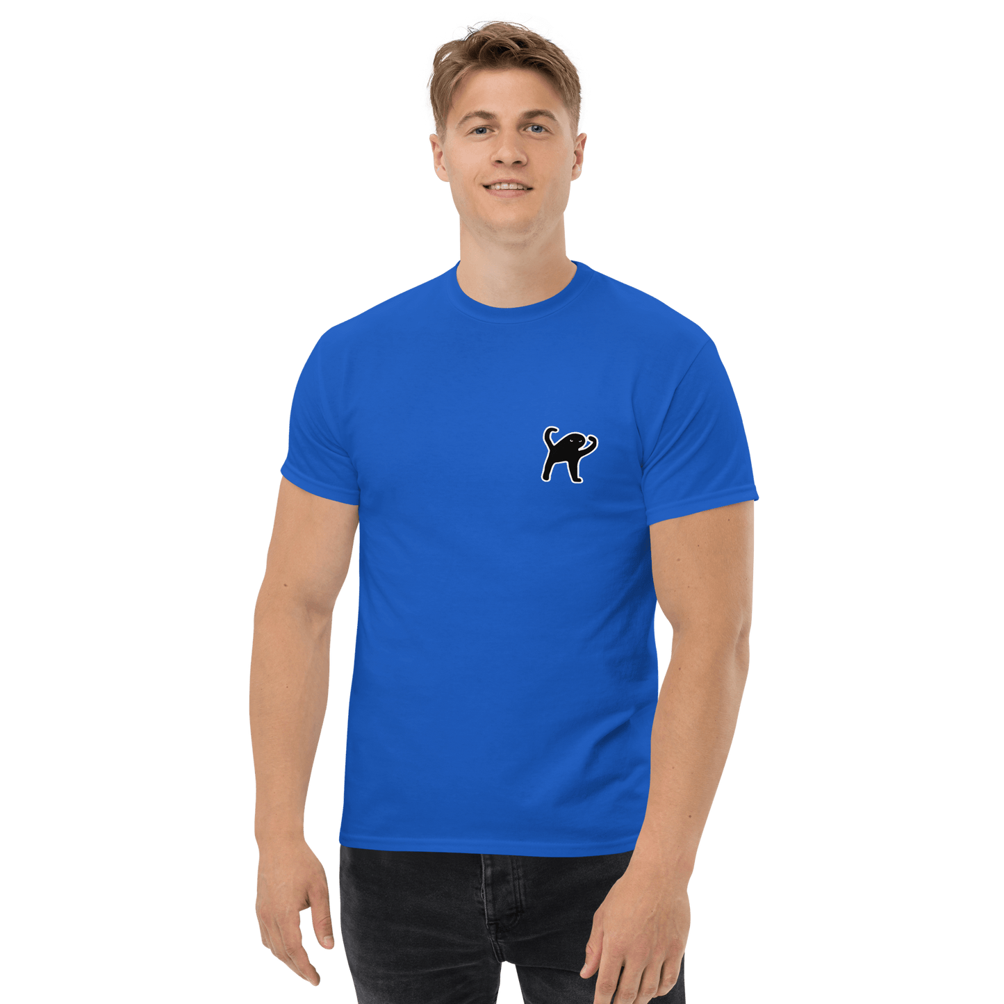 Cat Classic T-Shirt Meme - Royal | Shirtposting