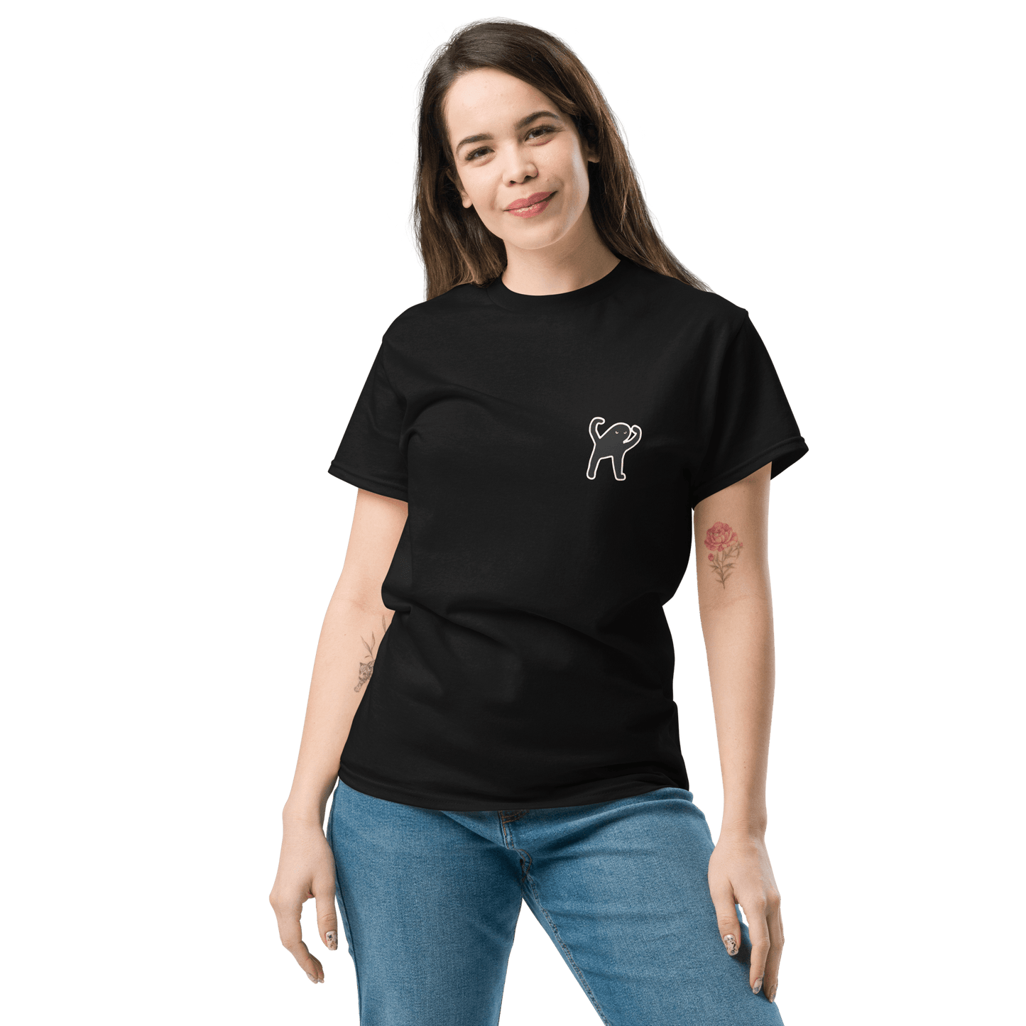 Cat Classic T-Shirt Meme - Royal | Shirtposting