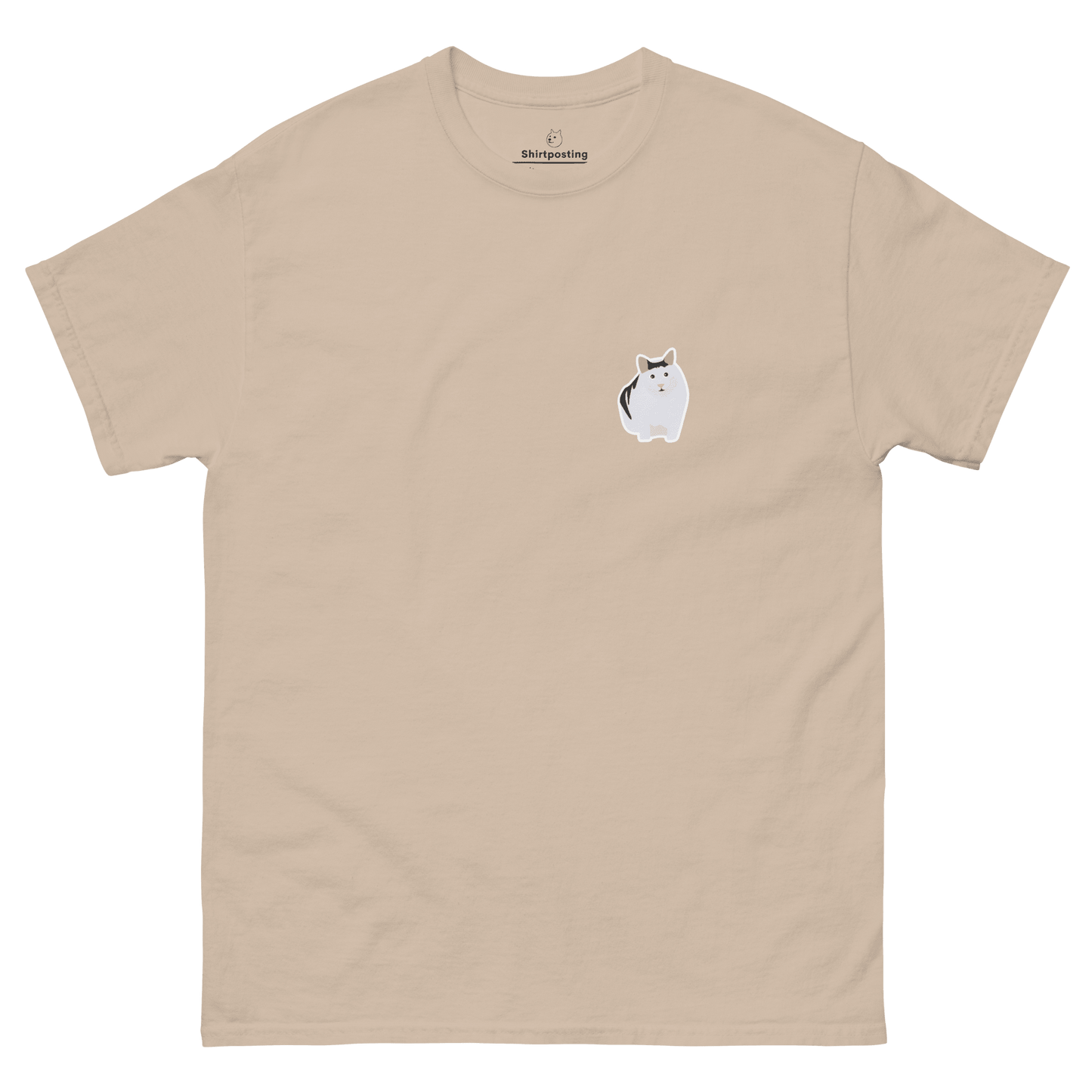 Cat Classic T-Shirt Meme - Sand | Shirtposting