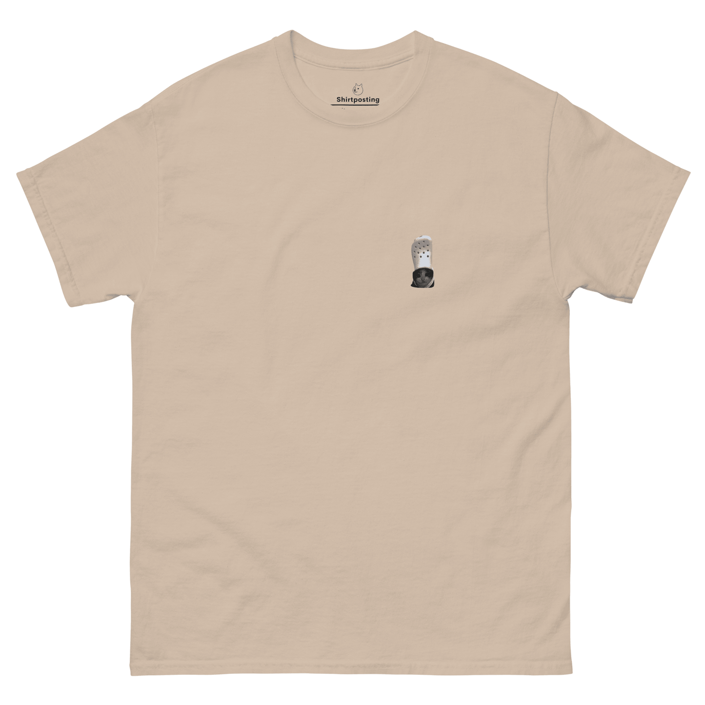 Cat Classic T-Shirt Meme - Sand | Shirtposting