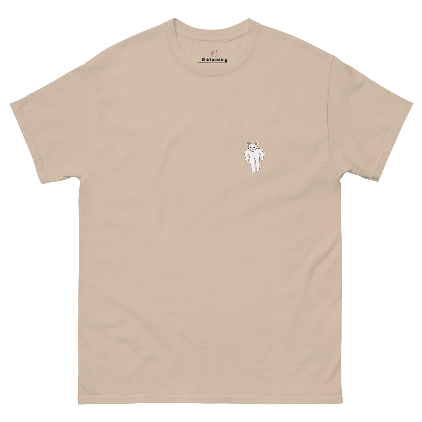 Cat Classic T-Shirt Meme - Sand | Shirtposting