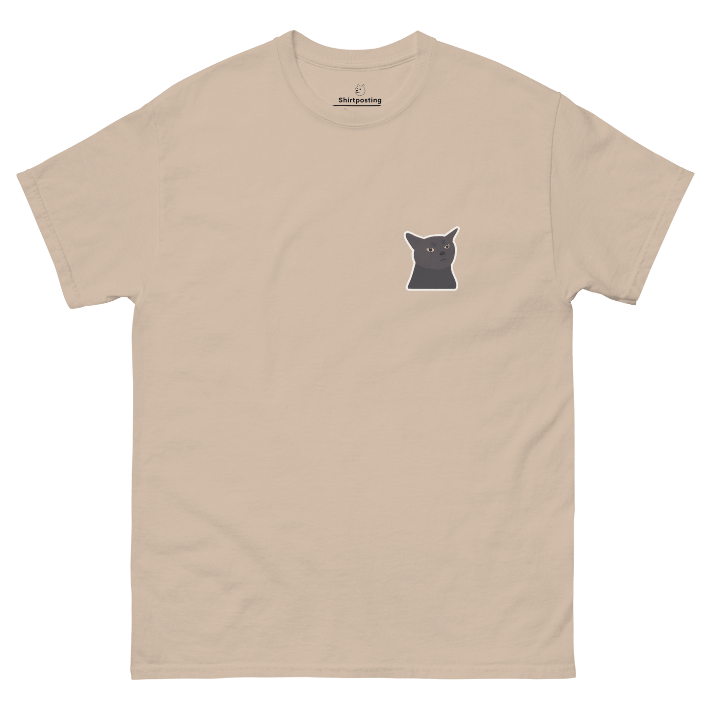 Cat Classic T-Shirt Meme - Sand | Shirtposting
