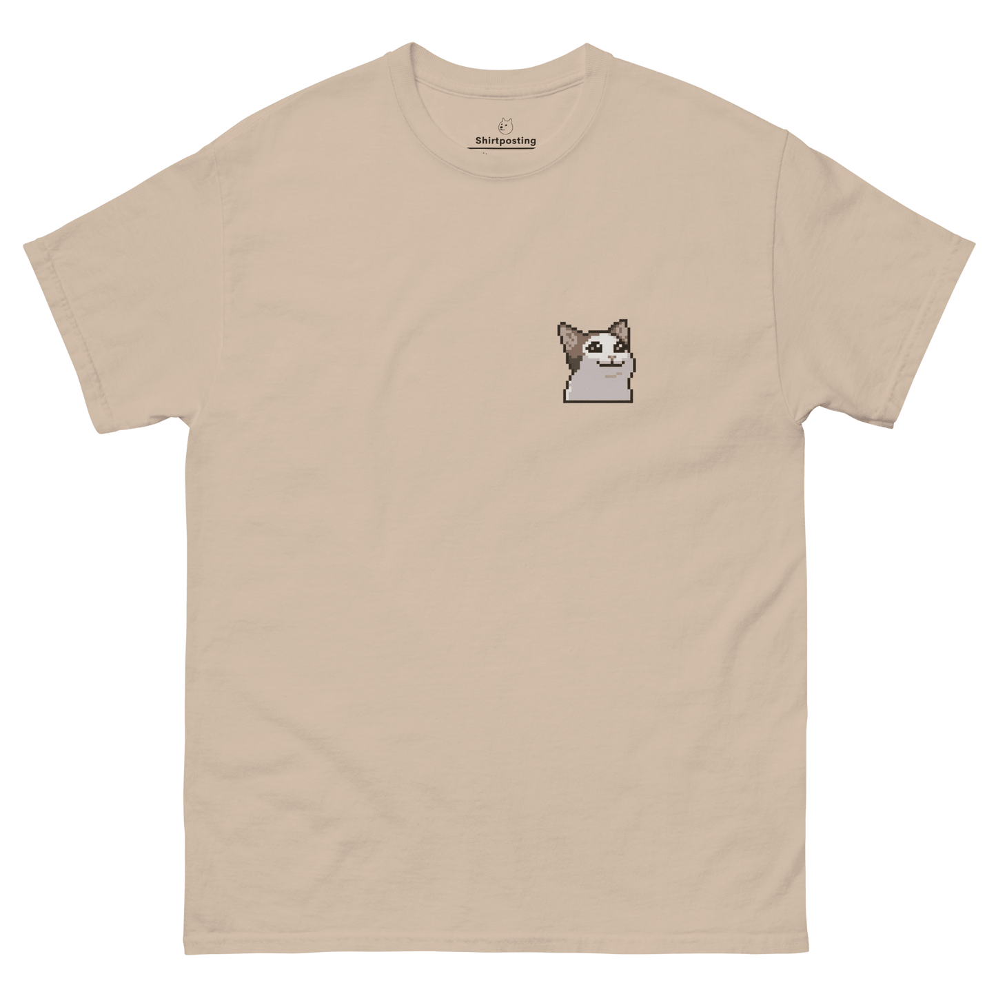 Cat Classic T-Shirt Meme - Sand | Shirtposting