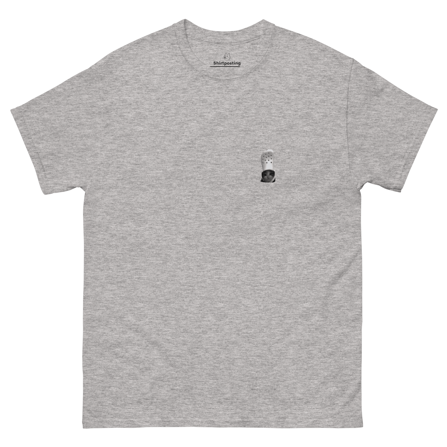 Cat Classic T-Shirt Meme - Sport Grey | Shirtposting