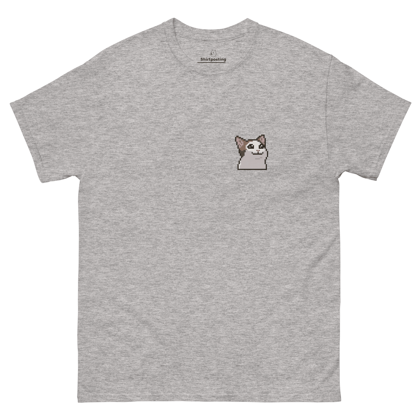 Cat Classic T-Shirt Meme - Sport Grey | Shirtposting