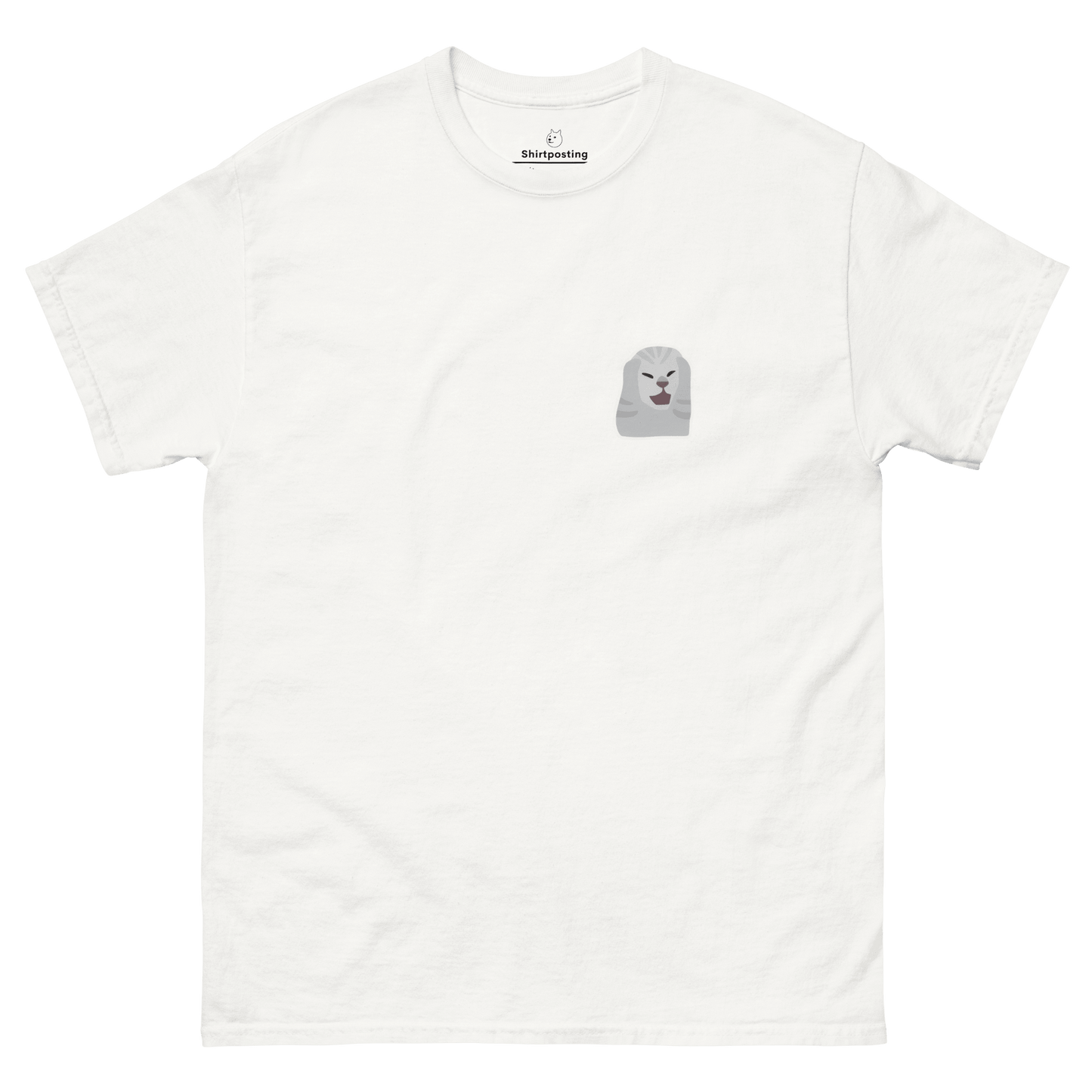 Cat Classic T-Shirt Meme - White | Shirtposting