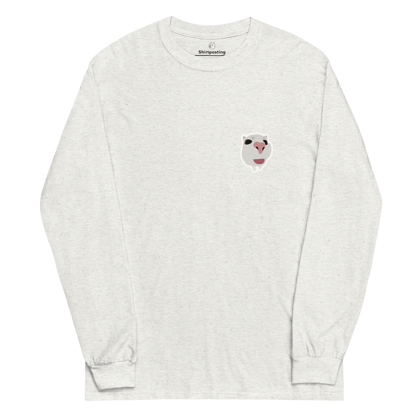 Cat Long Sleeve T-Shirt Meme - Ash | Shirtposting