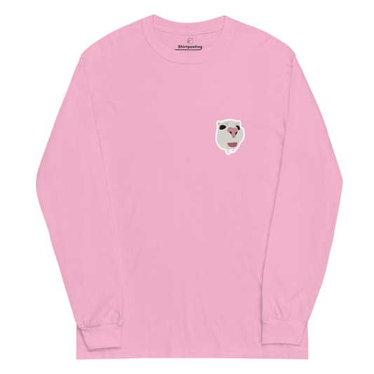 Cat Long Sleeve T-Shirt Meme - Light Pink | Shirtposting