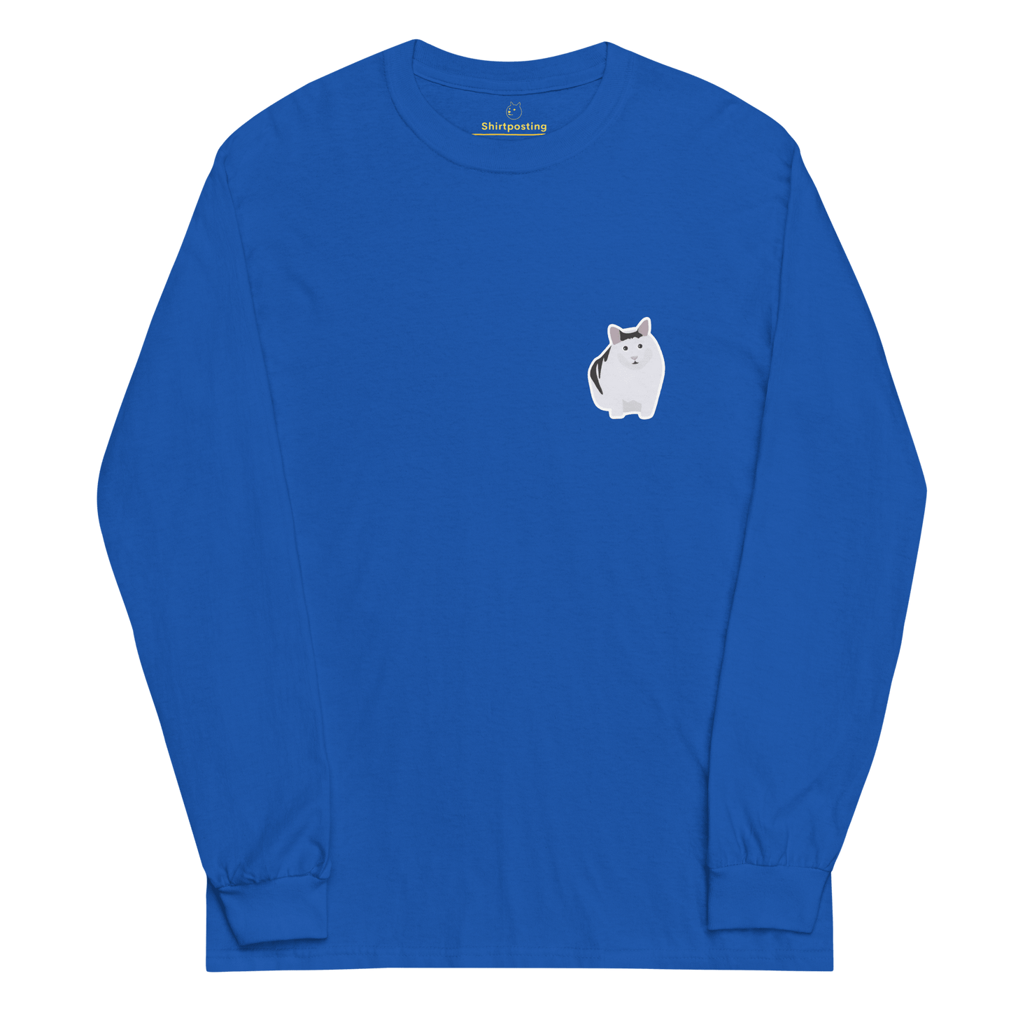 Cat Long Sleeve T-Shirt Meme - Royal | Shirtposting