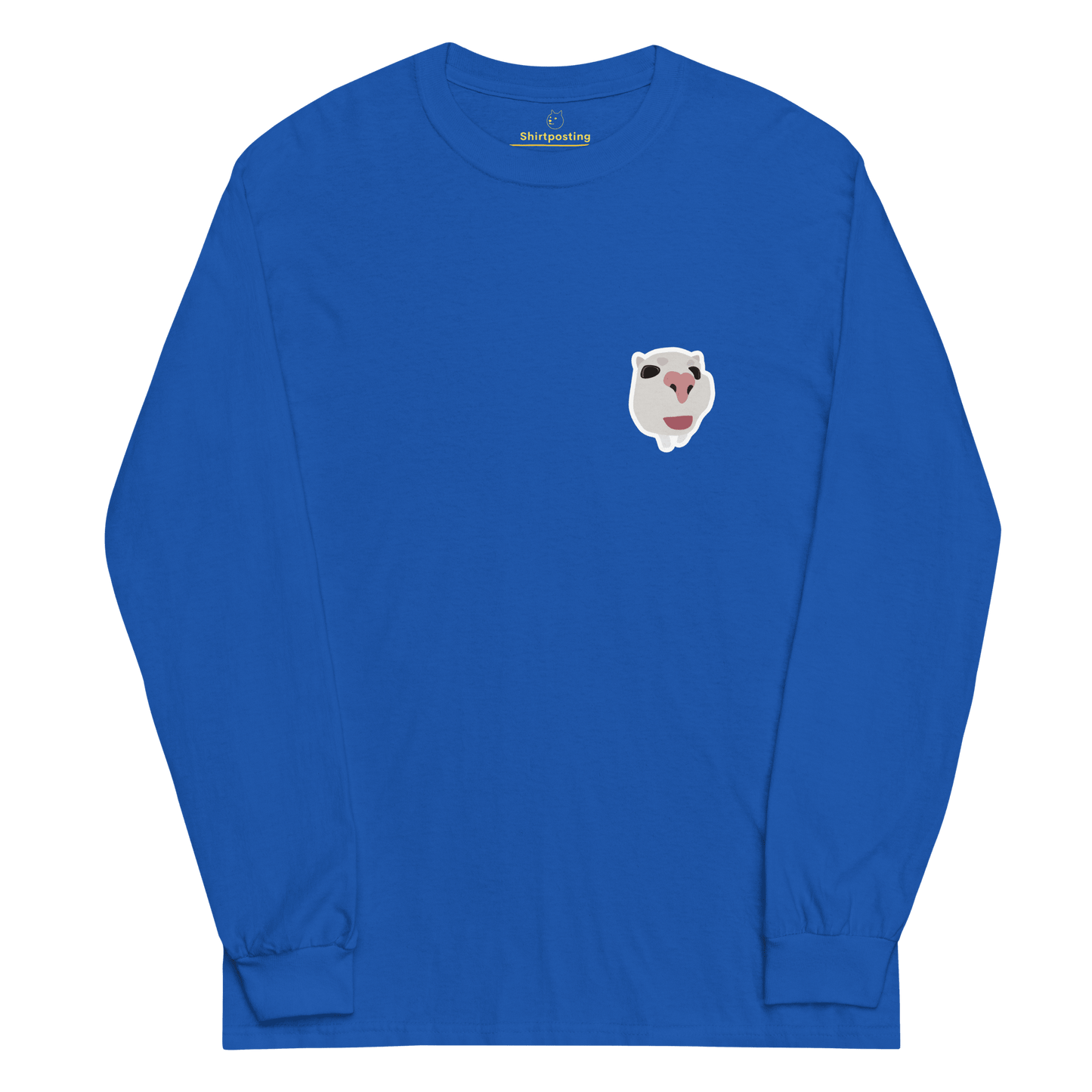 Cat Long Sleeve T-Shirt Meme - Royal | Shirtposting